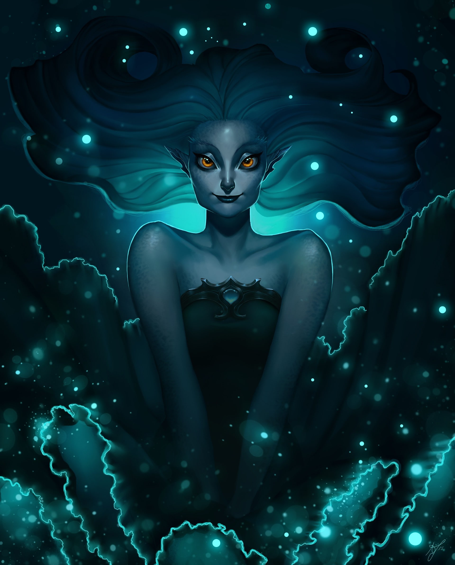 Alexandra Jury, fantasy art, 1080P, magic, Phone HD Wallpaper