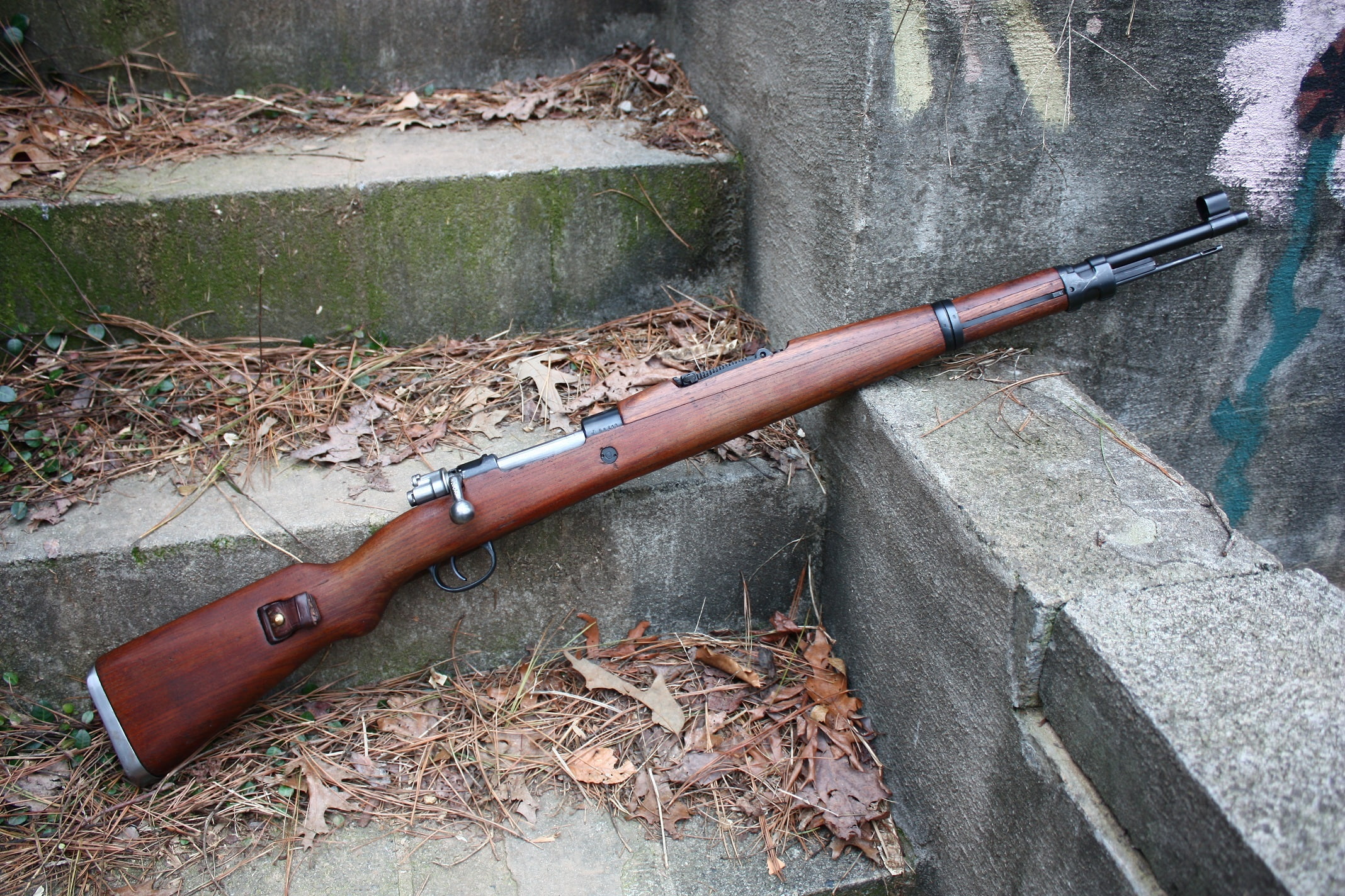 leaves, Rifle, m48 mauser, 1080P, HD Wallpaper