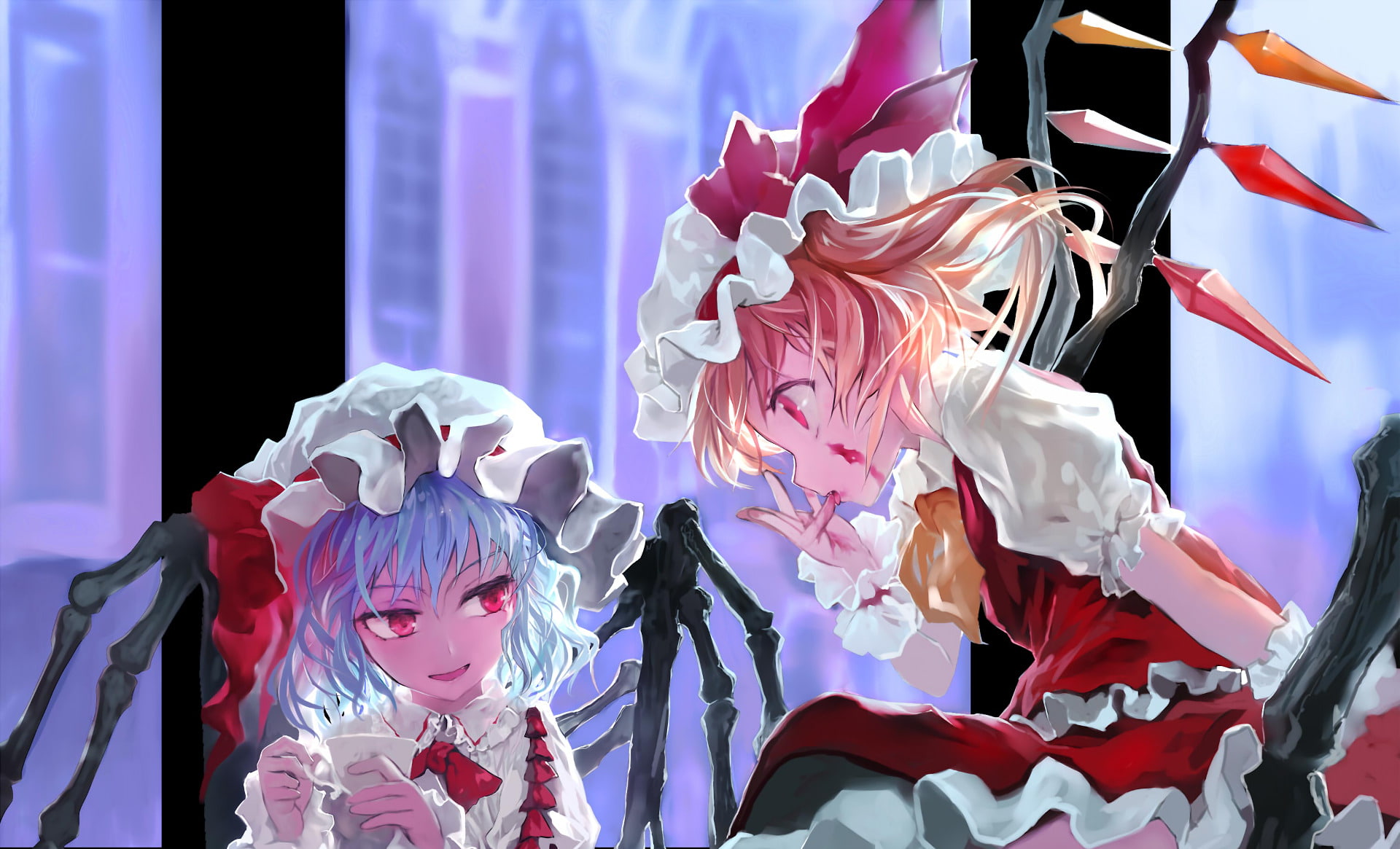 Flandre Scarlet, 1080P, Vampire, Anime, Remilia Scarlet, Touhou, HD Wallpaper