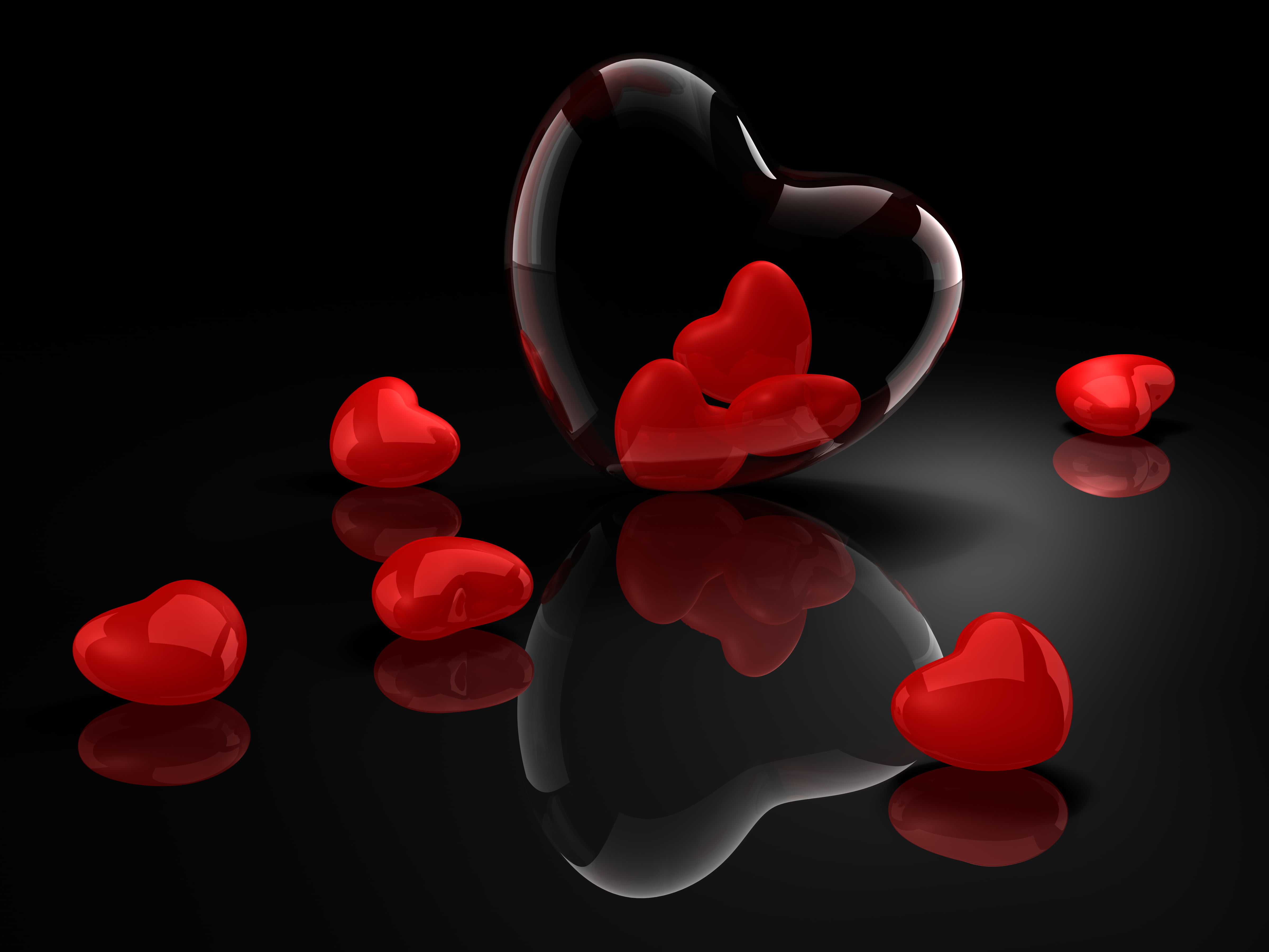 cut out, design, backgrounds, red, shape, reflection, valentines Day - Holiday, celebration, three-dimensional Shape, clip, close-up, creativity, no people, HD Wallpaper
