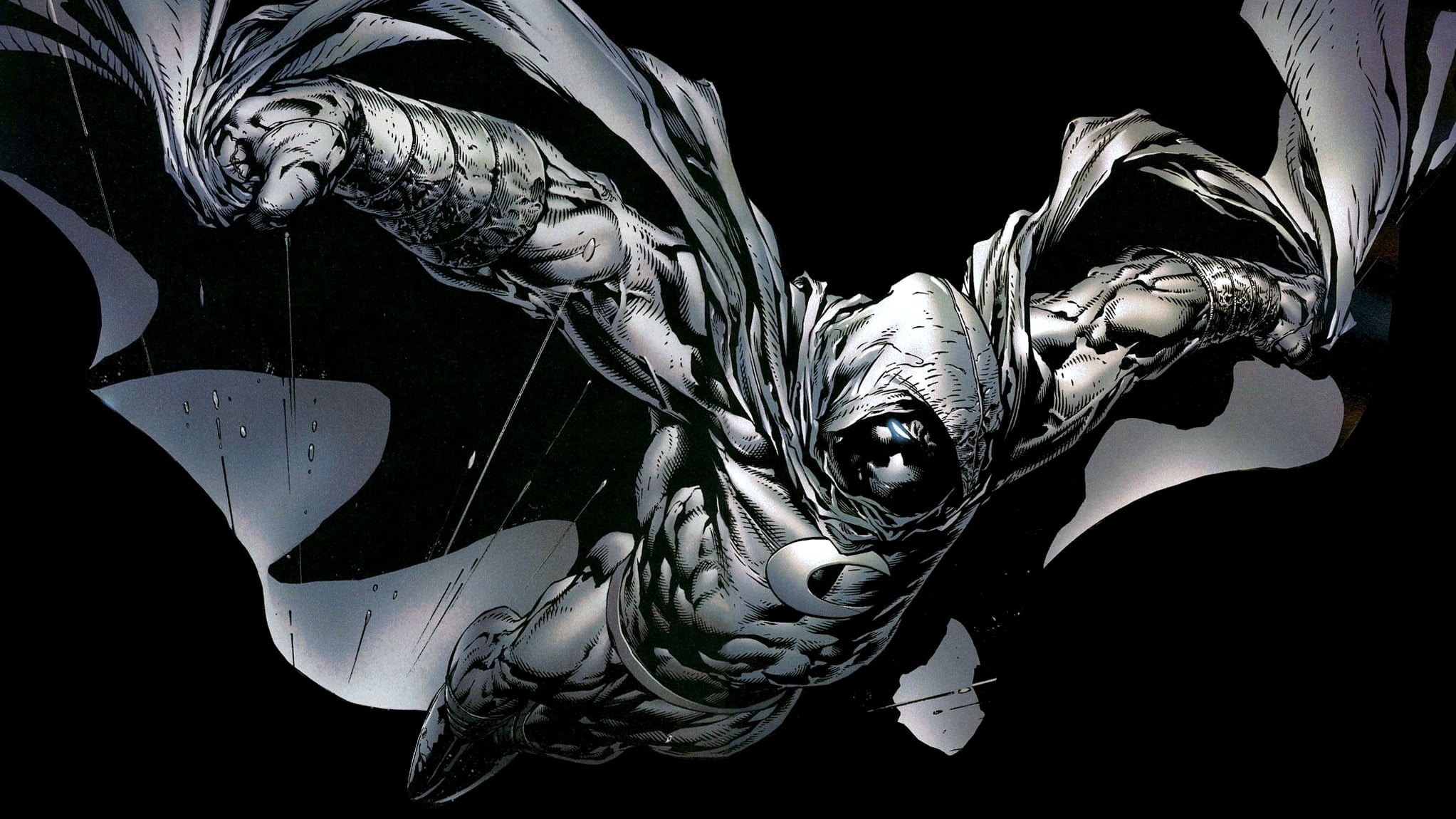 water, sea, animals in the wild, man, horror, creativity, sculpture, Moon Knight, nature, clip, underwater, black background, animal, art, no people, 1080P, HD Wallpaper