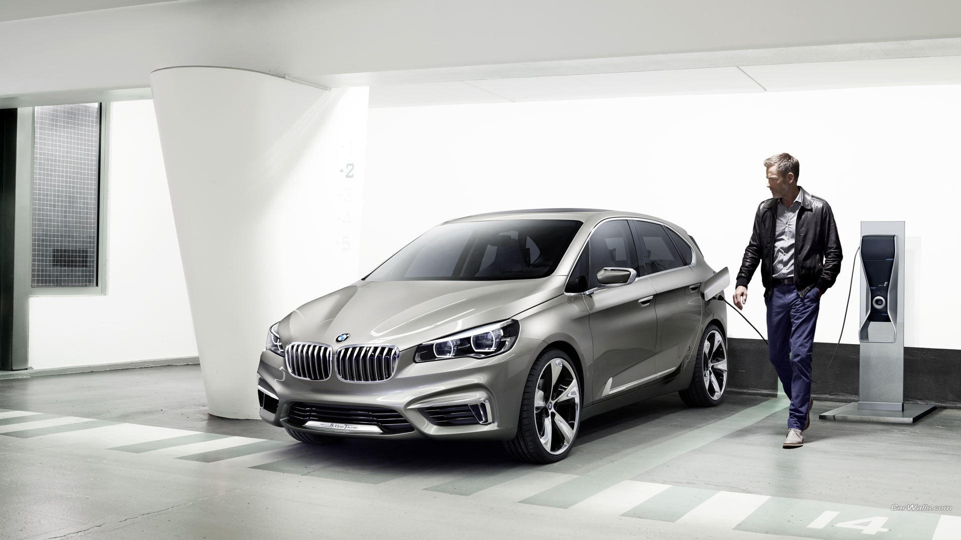 men, vehicle, silver cars, BMW, BMW Active, 1080P, car, HD Wallpaper