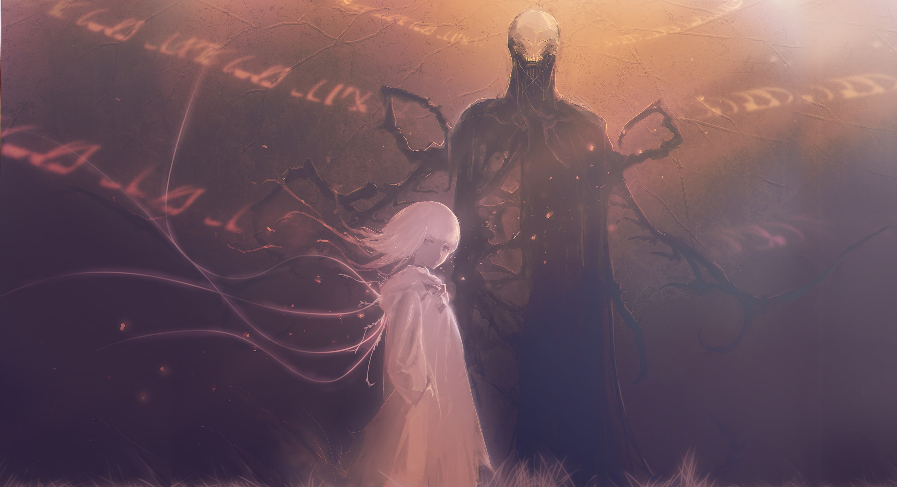 three quarter length, waist up, people, nature, white hair, creativity, digital art, outdoors, technology, human representation, architecture, original characters, HD Wallpaper