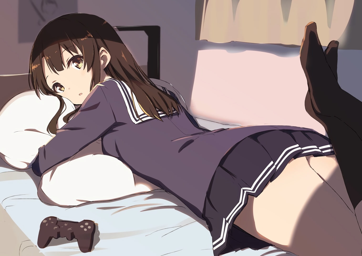 244044, skirt, 720P, katou, heroine, saenai, sodatekata, konachan, com, gochou, (comedia80), megumi, seifuku, HD Wallpaper