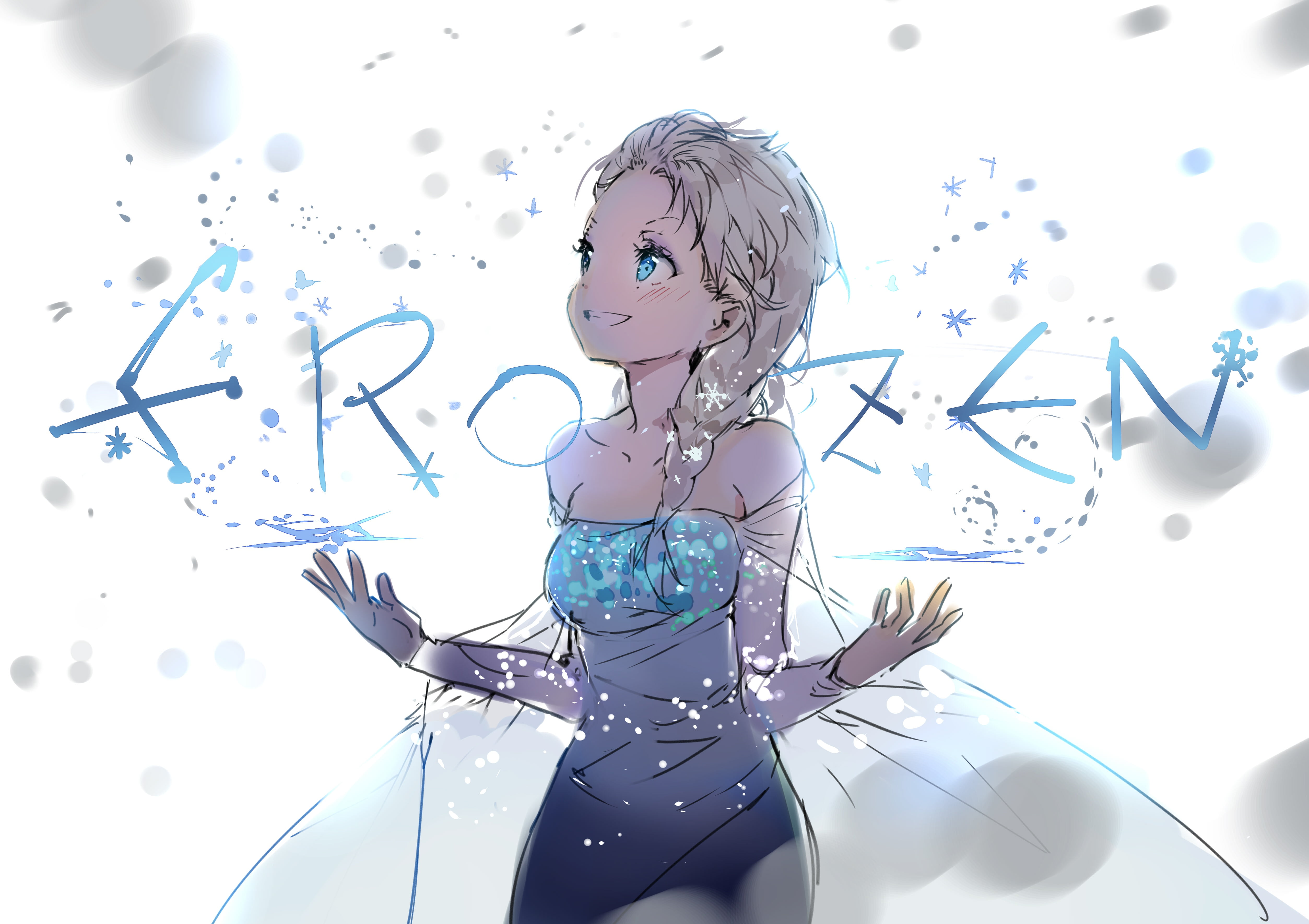 dress elsa, anmi, frozen, 4K, HD Wallpaper