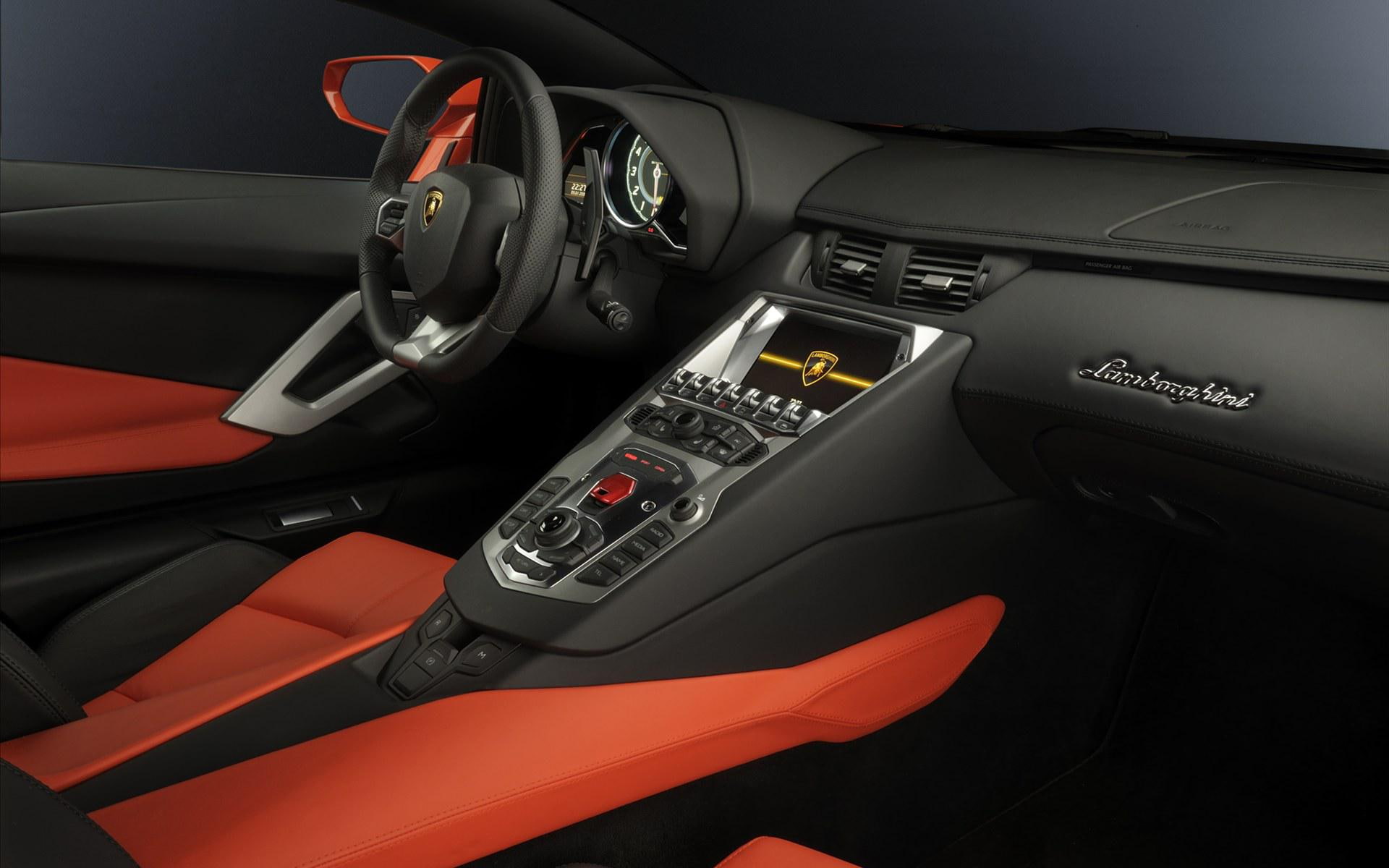 1080P, interior, car, black, vents, 2011, aventador, air, lamborghini, cars, rectangular, HD Wallpaper