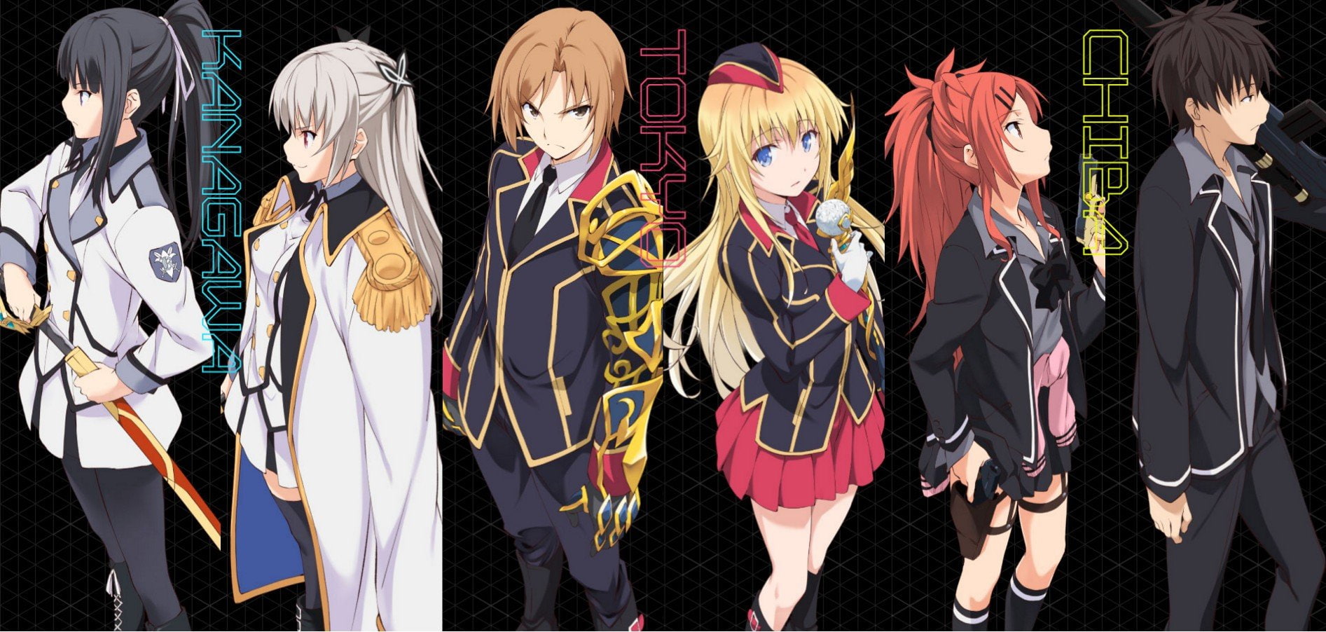 Suzaku Ichiya, Rindō Hotaru, Tenkawa Maihime, Utara Kanaria, 720P, Qualidea Code, Chigusa Kasumi, Anime Girls, Anime Boys, Chigusa Asuha, HD Wallpaper