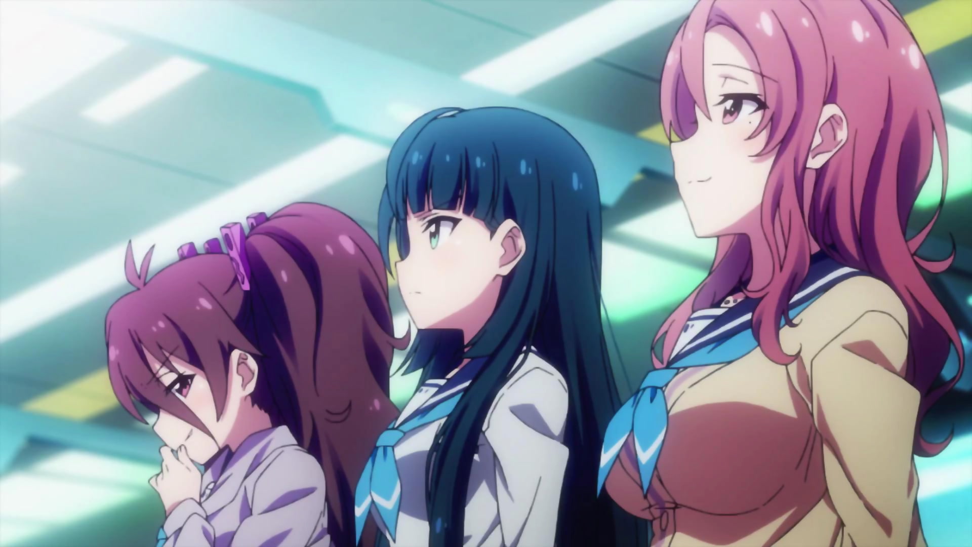 Battle Girl High School, 1080P, Kusunoki Asuha, Tsubuzaki Anko, Serizawa Renge, Anime, HD Wallpaper