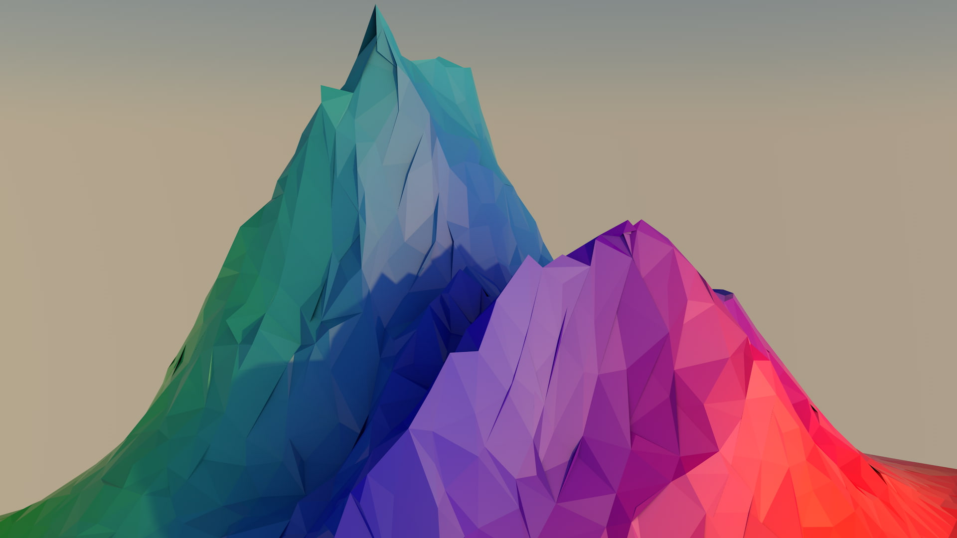 low poly, blue, shape, textile, sunset, multi colored, clear sky, close-up, purple, 3D, outdoors, sunlight, creativity, day, environment, low angle view, HD Wallpaper