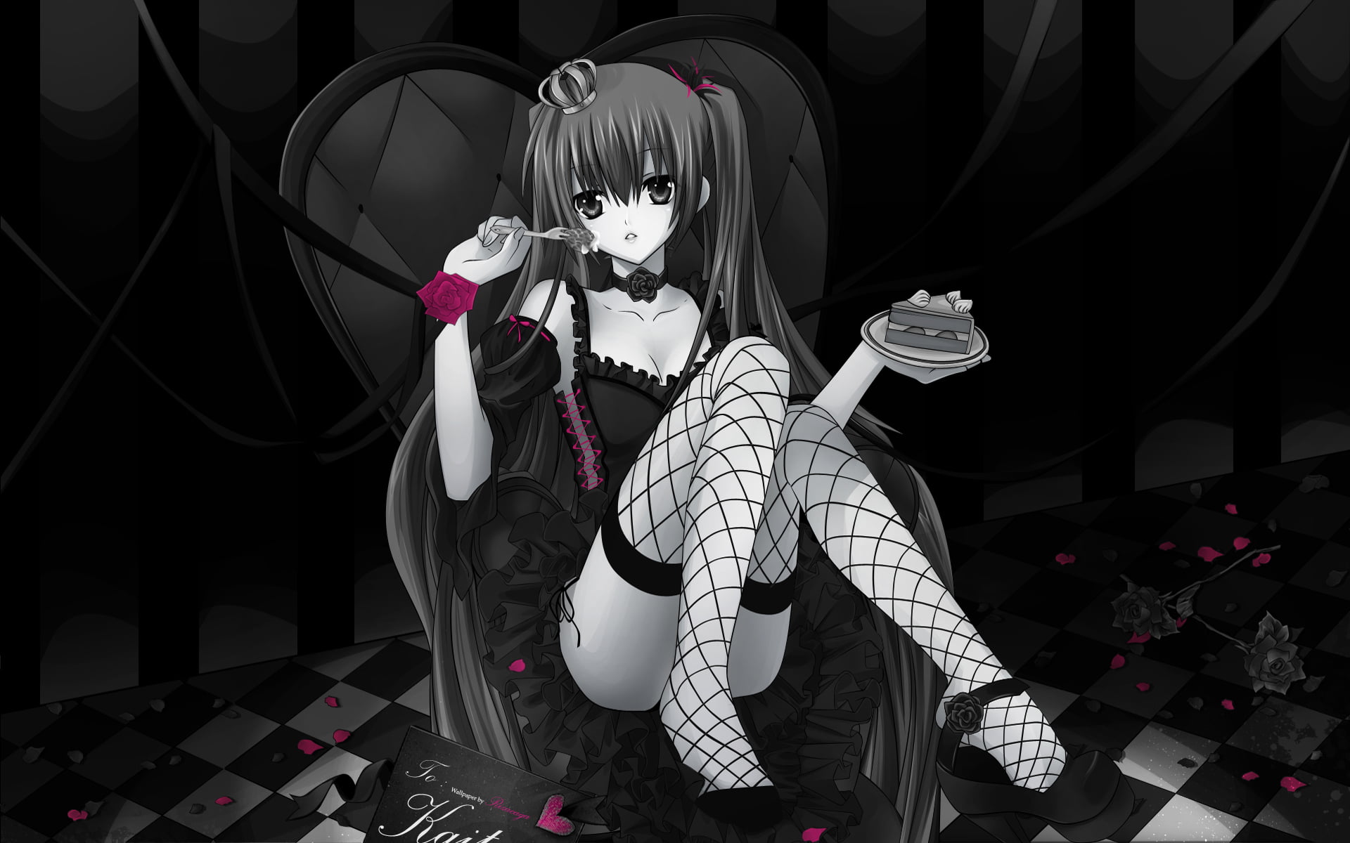 costume, black Color, women, ribbons, one person, disguise, celebration, polychromatic, female, fantasy, twintails, anime, make-up, representation, females, HD Wallpaper