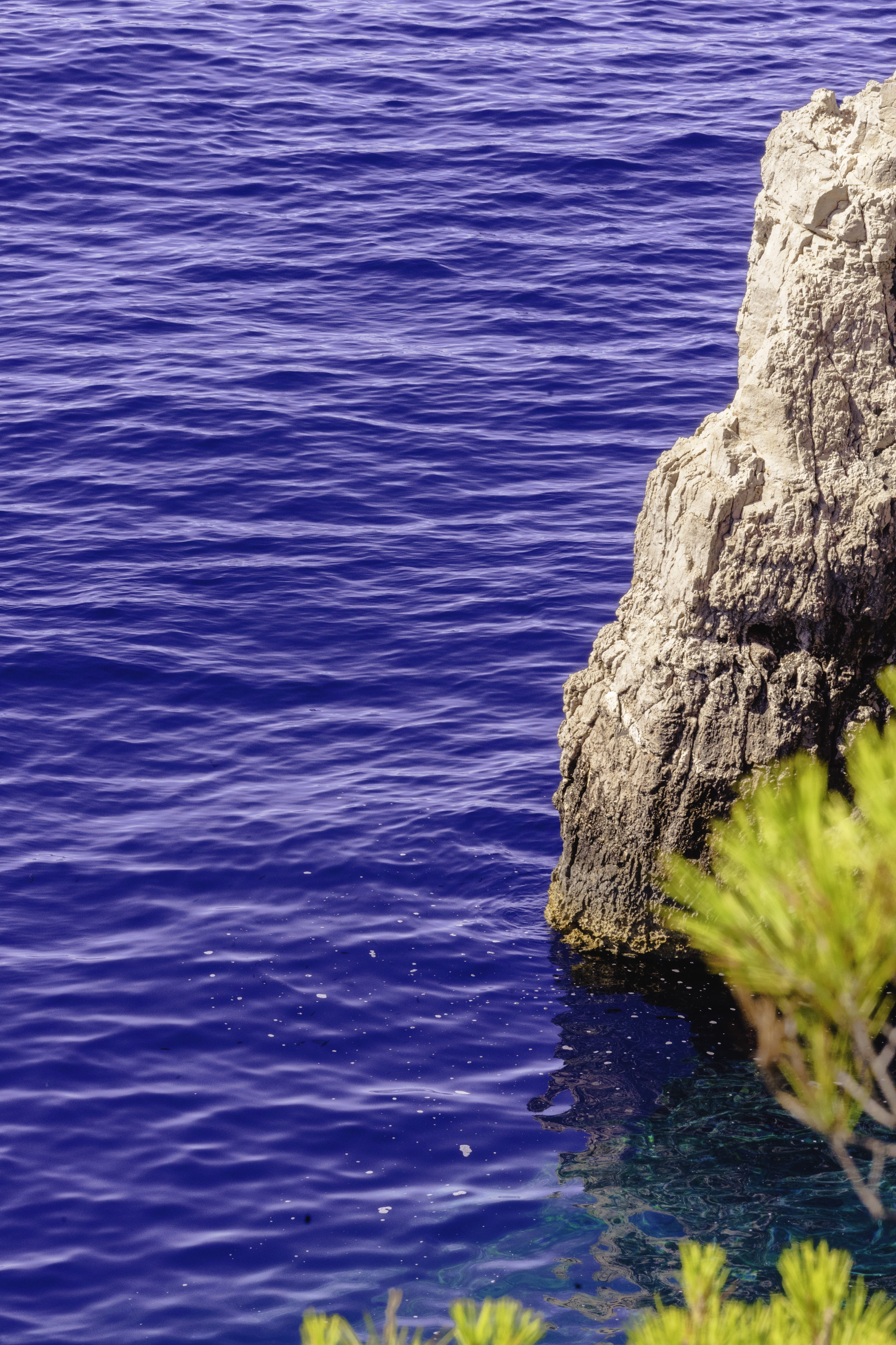 solid, biograd na moru, croatia, 5K, waterfront, cliff, water, ocean, no people, rock formation, day, sun, motion, travel, lagoon, tranquil scene, purple, Phone HD Wallpaper