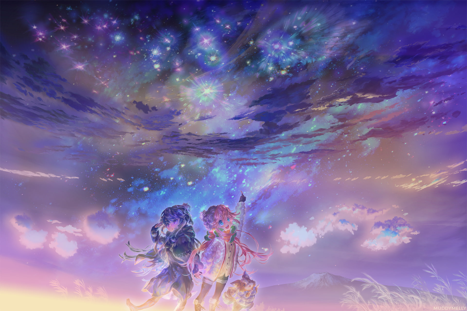 Chikuwa (Laid-Back Camp), Rin Shima, Nadeshiko Kagamihara, 1080P, Anime, Laid-Back Camp, HD Wallpaper