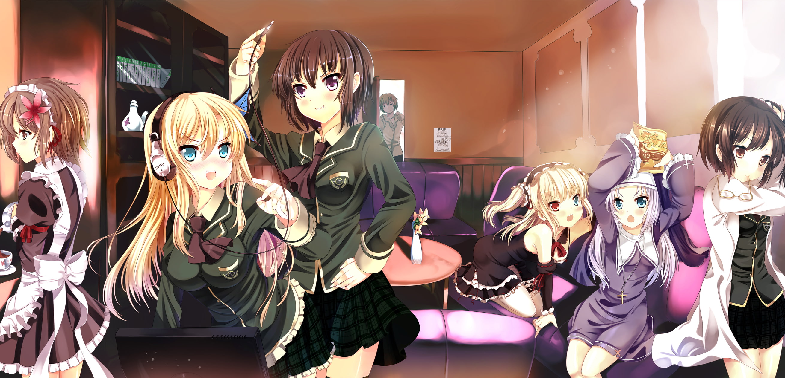 Yukimura Kusunoki, Kodaka Hasegawa, 2K, Maria Takayama, Kobato Hasegawa, Sena Kashiwazaki, Yozora Mikazuki, Rika Shiguma, Anime, Boku Wa Tomodachi Ga Sukunai, HD Wallpaper