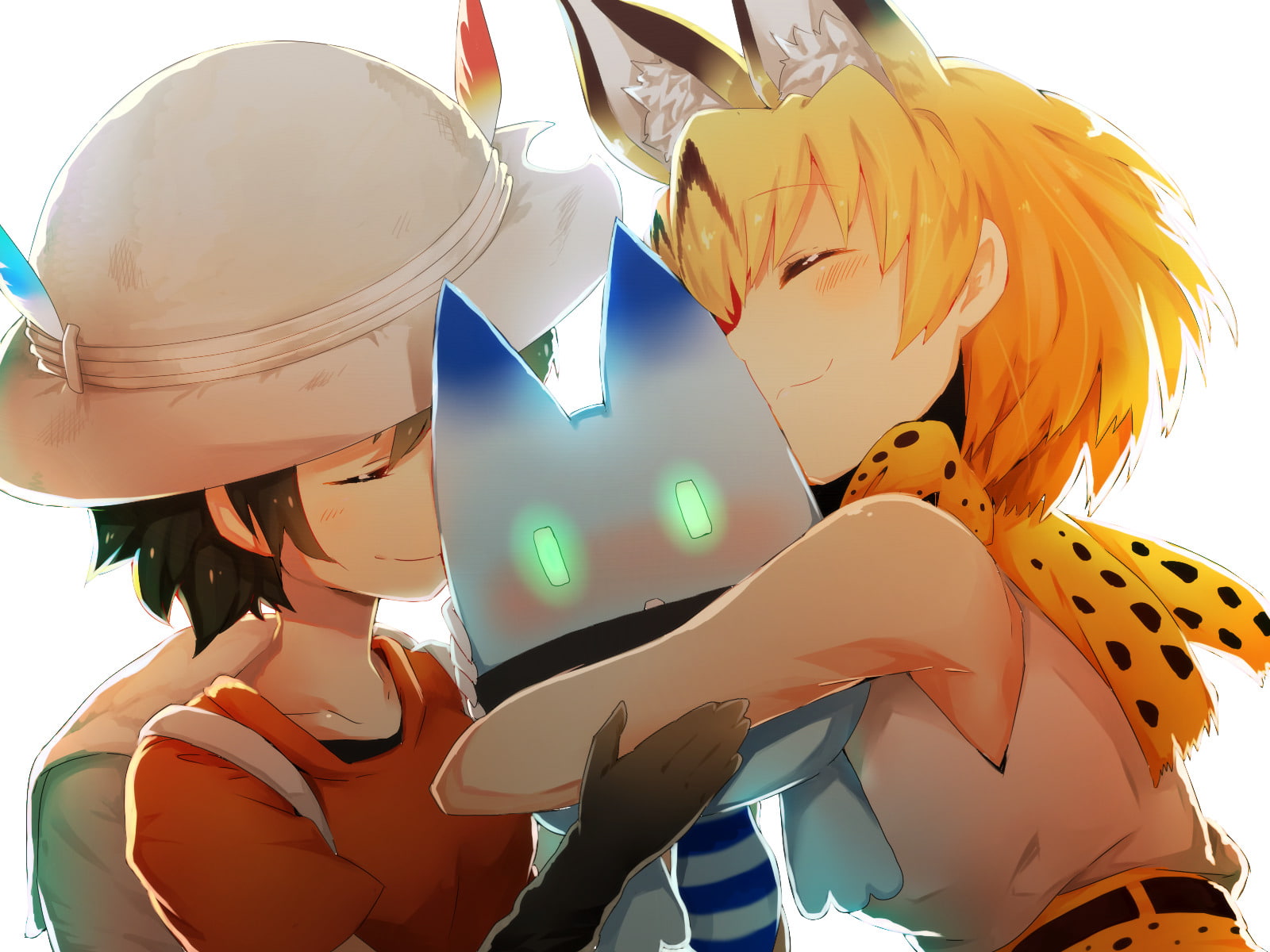 Lucky Beast (Kemono Friends), 720P, Kaban (Kemono Friends), Anime, Kemono Friends, Serval (Kemono Friends), HD Wallpaper