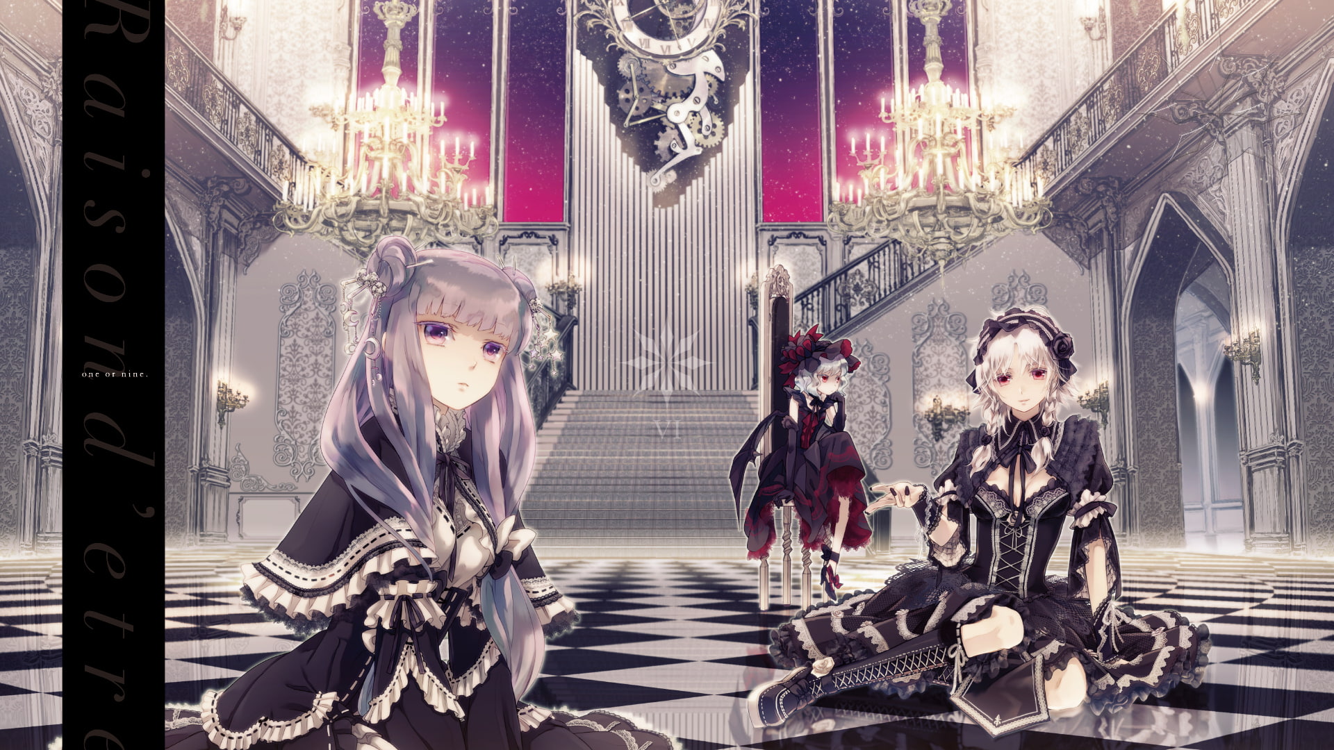 patchouli, girls, goth loli, lolita, remilia, ruria, vampire, miyuki, sakuya, fashion, scarlet, izayoi, 1080P, knowledge, touhou, HD Wallpaper