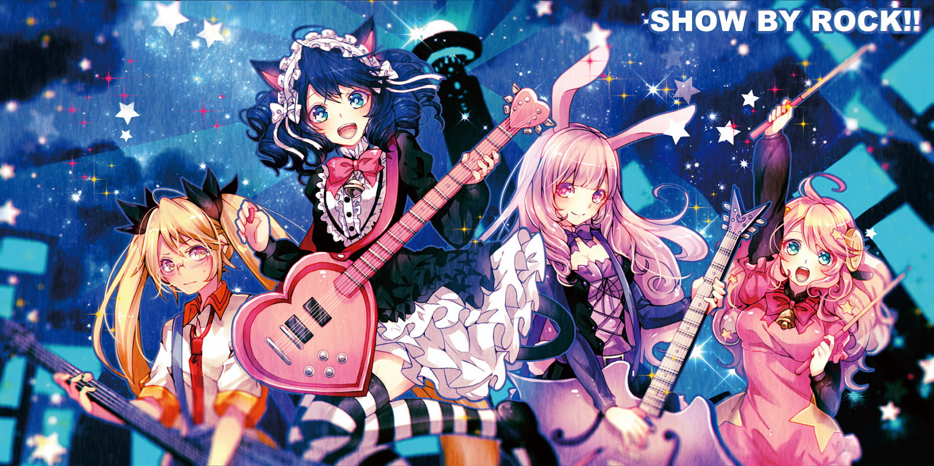 Moa (Show by Rock!!), ChuChu (Show by Rock!!), Show By Rock!!, Anime, 1080P, Retoree (Show by Rock!!), Cyan Hijirikawa, HD Wallpaper