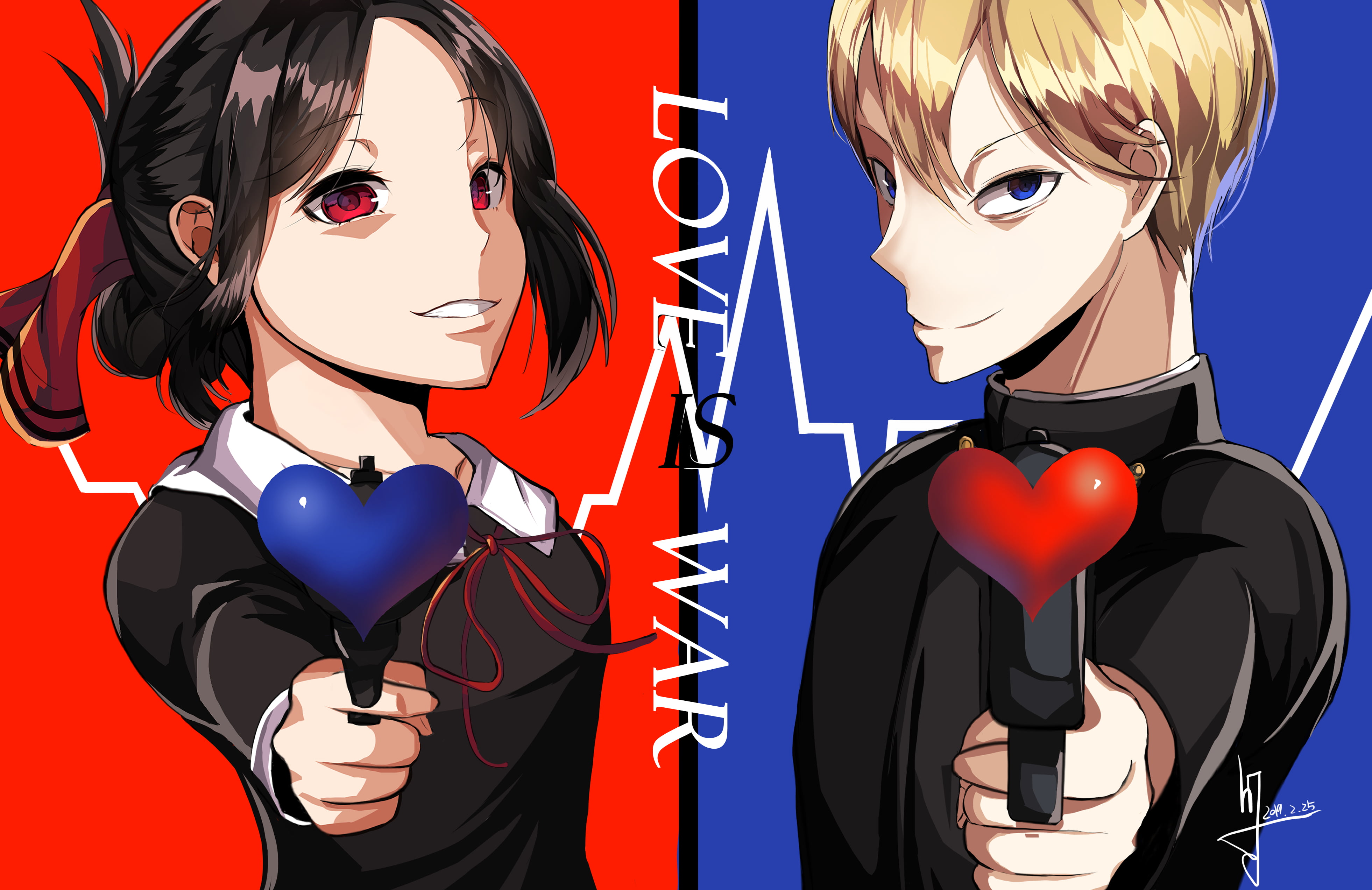 Kaguya-sama: Love is War, Kaguya Shinomiya, Anime, Miyuki Shirogane, 4K, HD Wallpaper