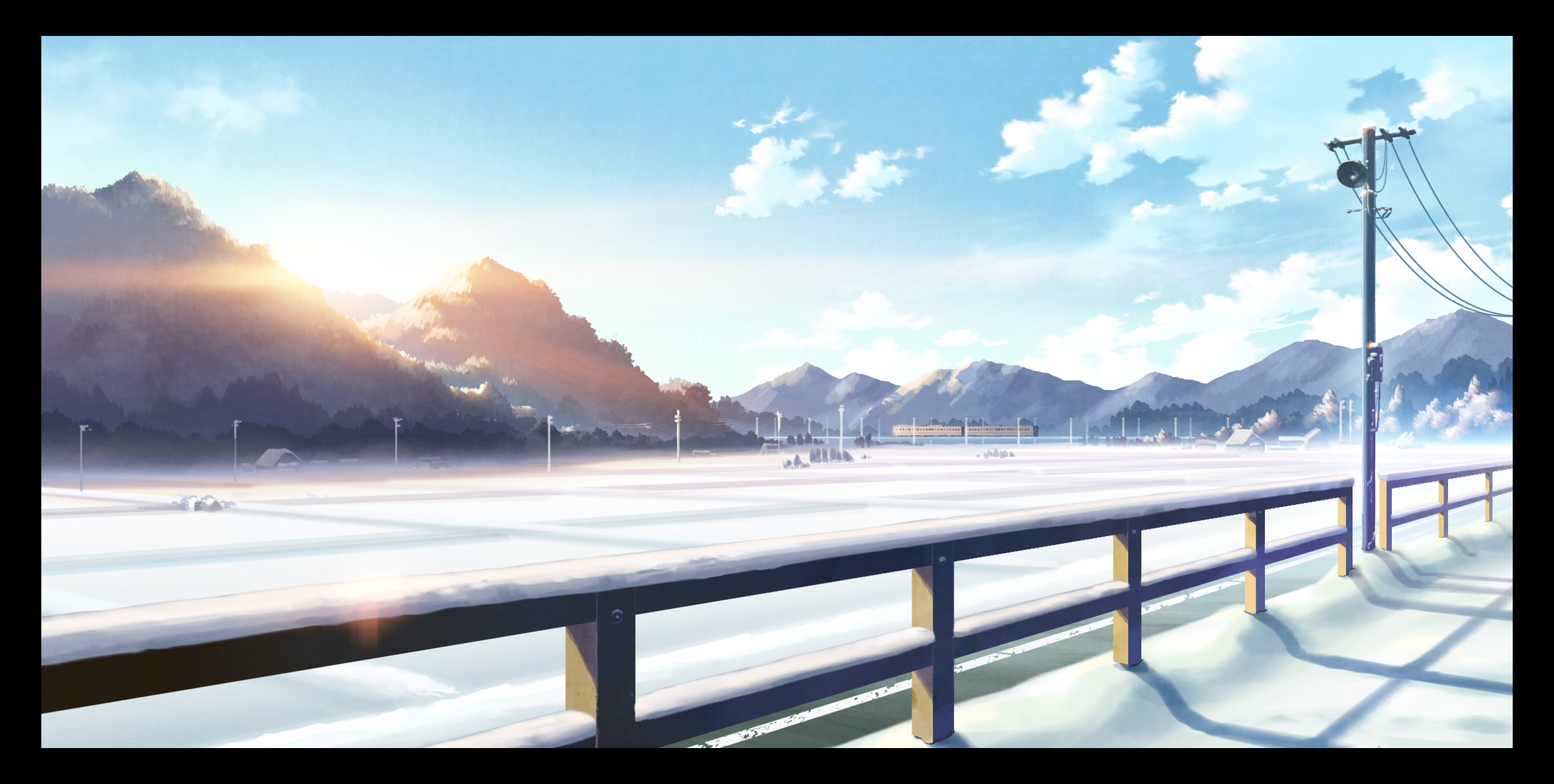 scenic, louds, technoheart, 1080P, original, snow, sky, HD Wallpaper