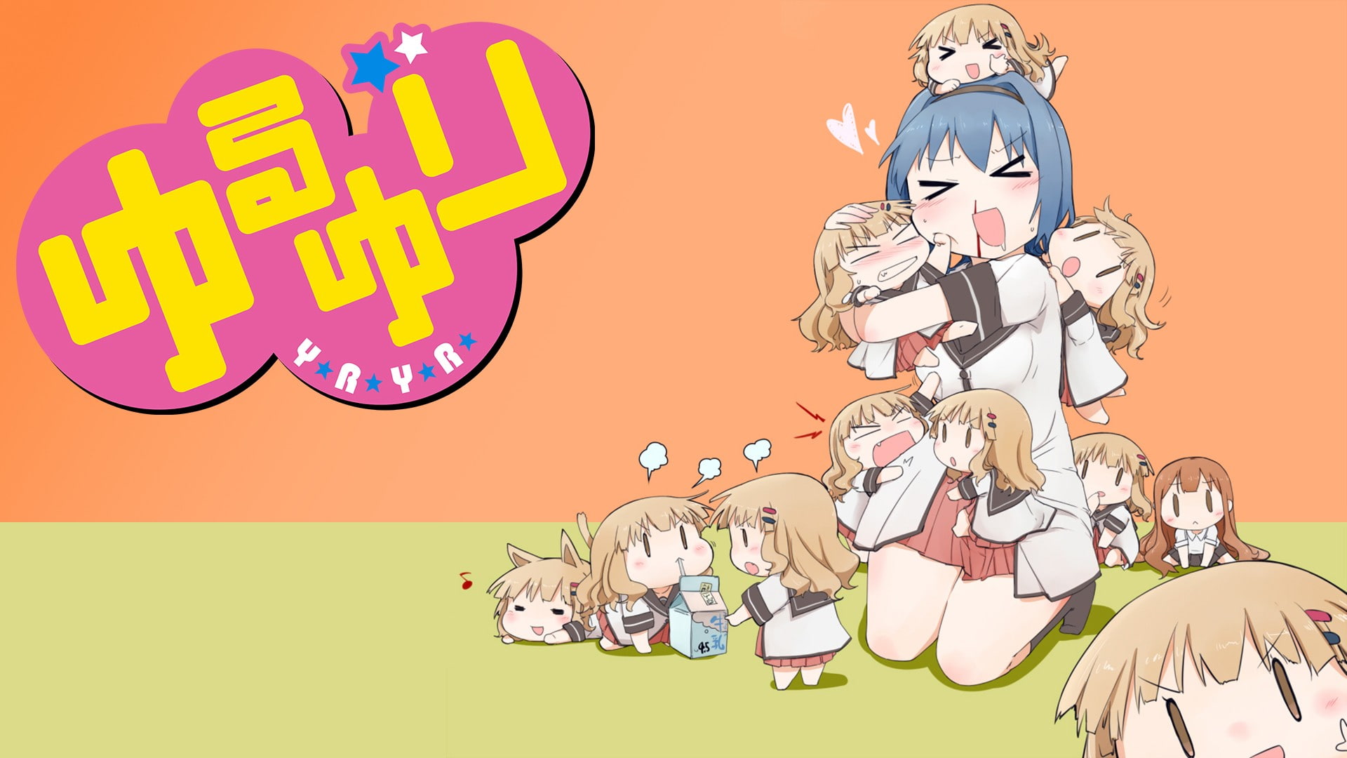 chibi, Oomuro Sakurako, Furutani Himawari, Yuru Yuri, 1080P, Anime Girls, HD Wallpaper