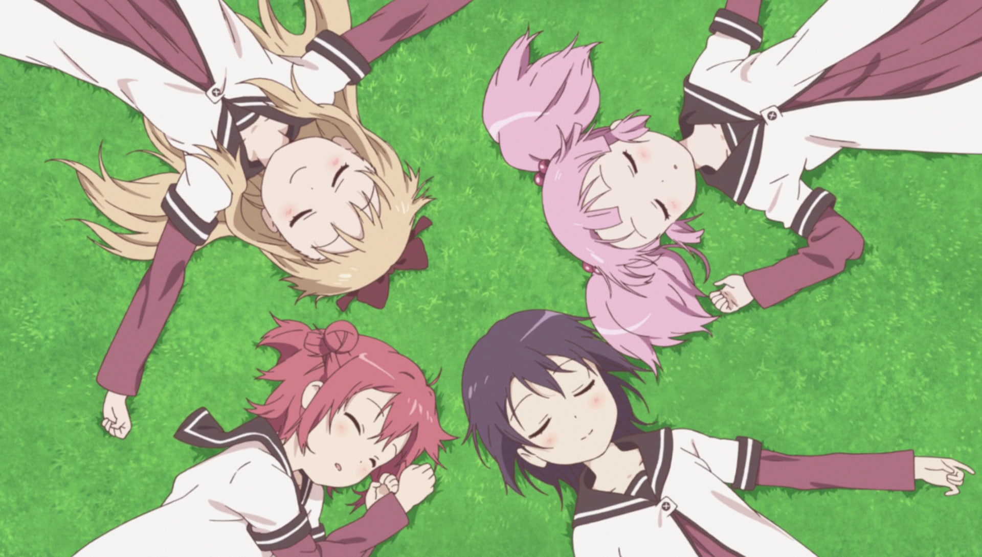 no people, day, representation, Funami Yui, Akaza Akari, Yuru Yuri, craft, still life, plant part, Yoshikawa Chinatsu, mammal, close-up, green color, grass, HD Wallpaper