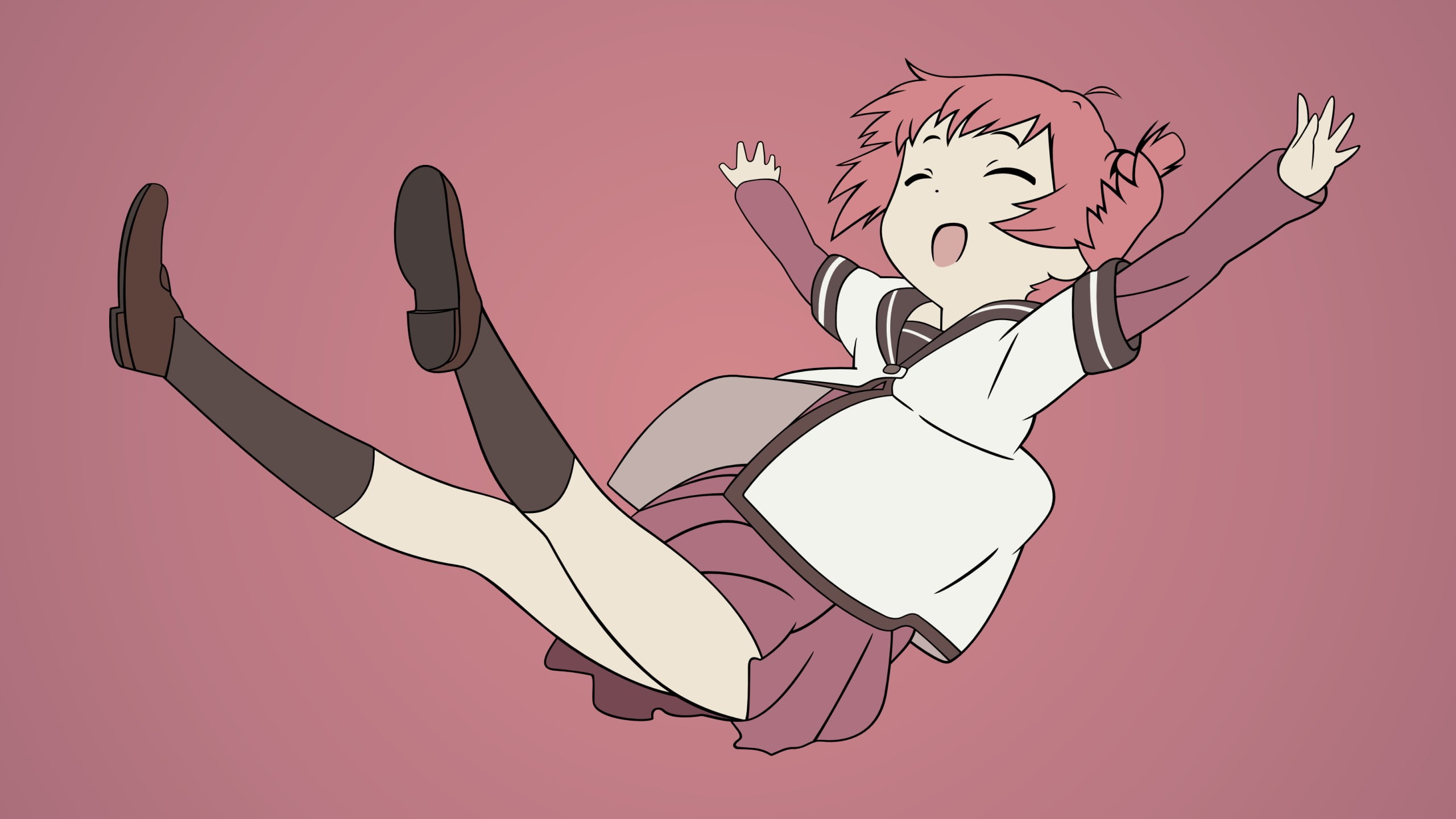 communication, human hand, representation, one person, Akaza Akari, emotion, anime girls, full length, adult, mammal, pink color, open mouth, body part, HD Wallpaper