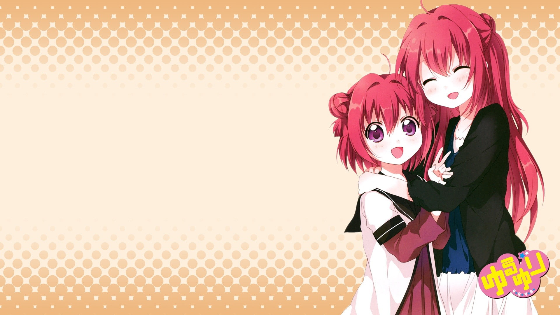 copy space, representation, anime girls, Akaza Akari, short hair, lifestyles, real people, Yuru Yuri, clothing, mask - disguise, redhead, event, Akaza Akane, HD Wallpaper