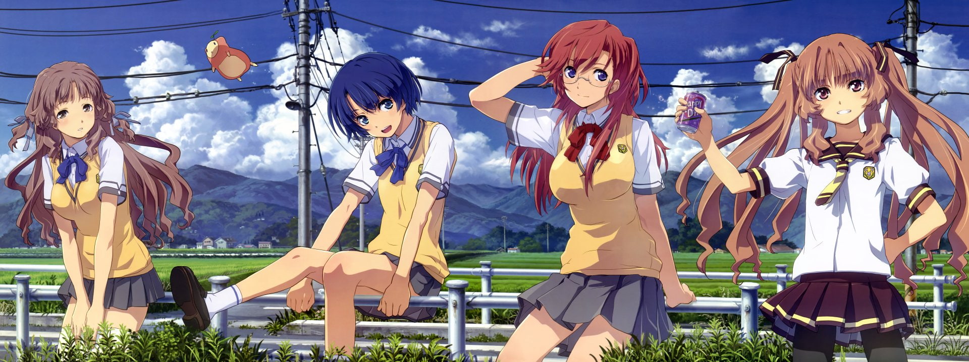 Anime, Kanna Tanigawa, Ichika Takatsuki, Waiting in the Summer, Remon Yamano, 1080P, Mio Kitahara, HD Wallpaper