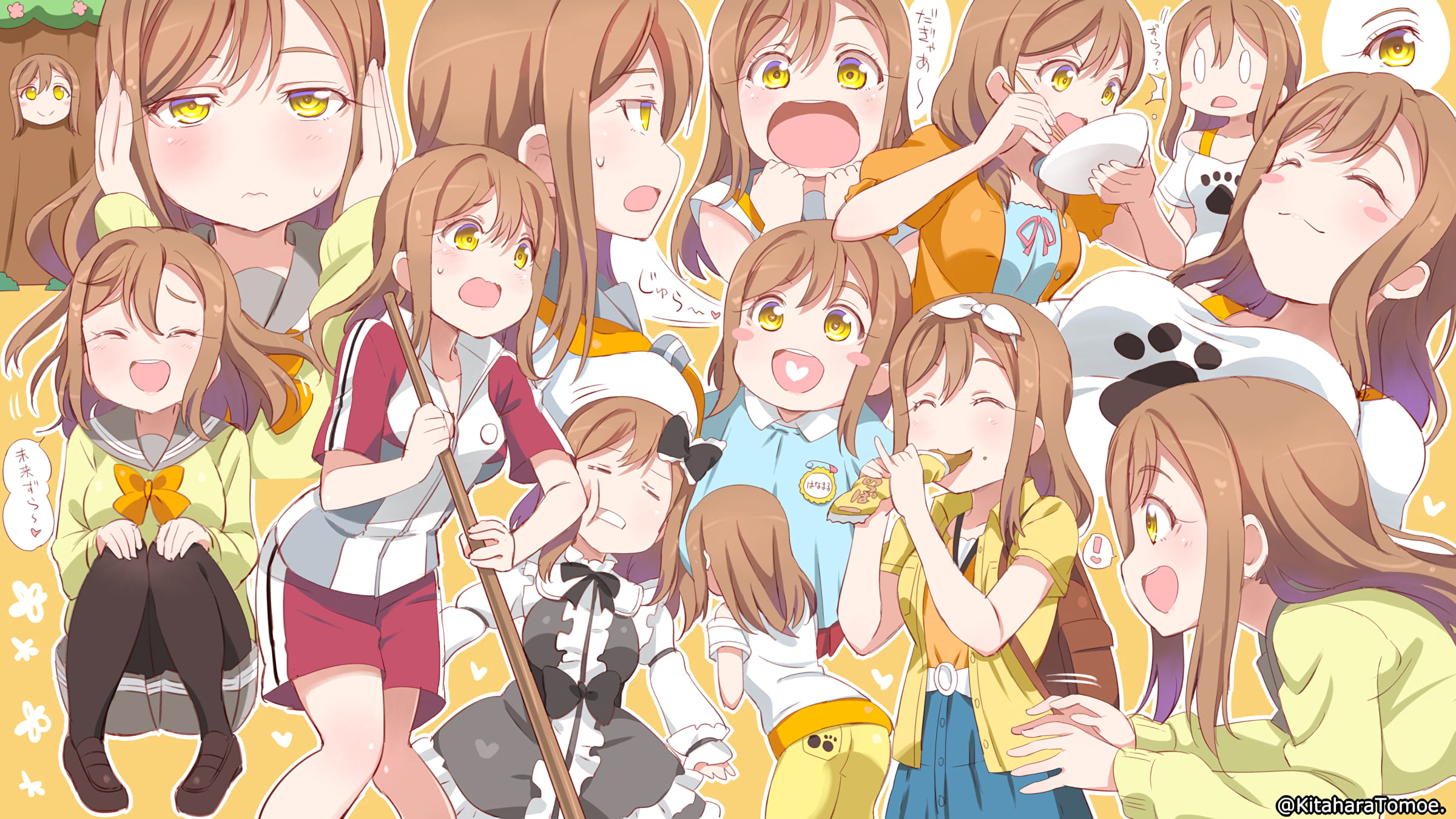 Love Live Series, Kitahara Tomoe, Kunikida Hanamaru, 1080P, HD Wallpaper