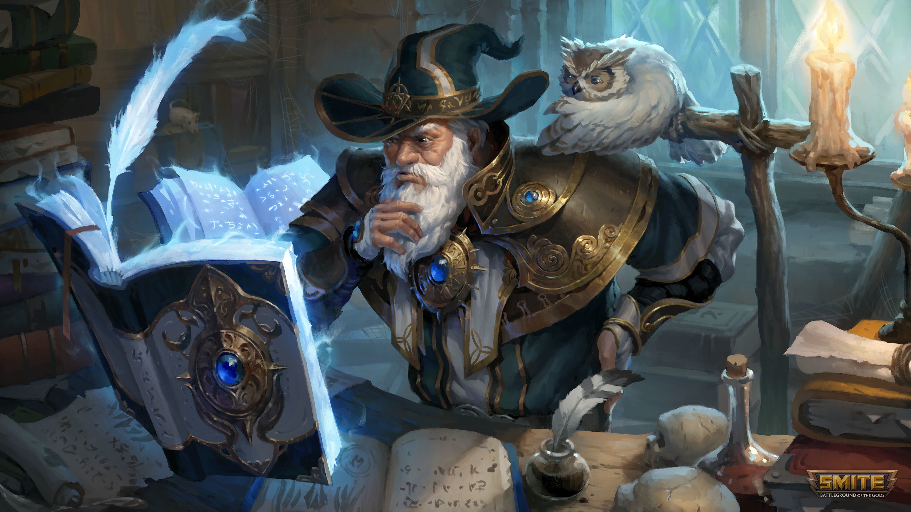 Smite, Merlin (Smite), Video Game, 4K, HD Wallpaper
