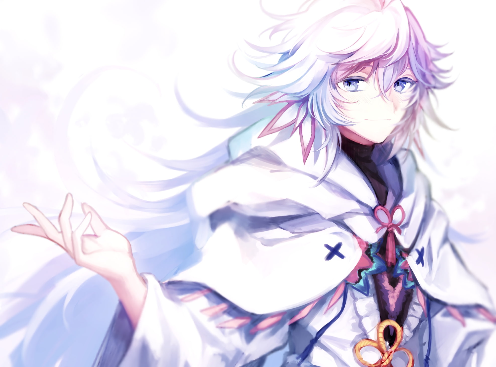 adult, one person, fate grand order, front view, merlin, hairstyle, white hair, lifestyles, women, smiling, arts culture and entertainment, obscured face, HD Wallpaper