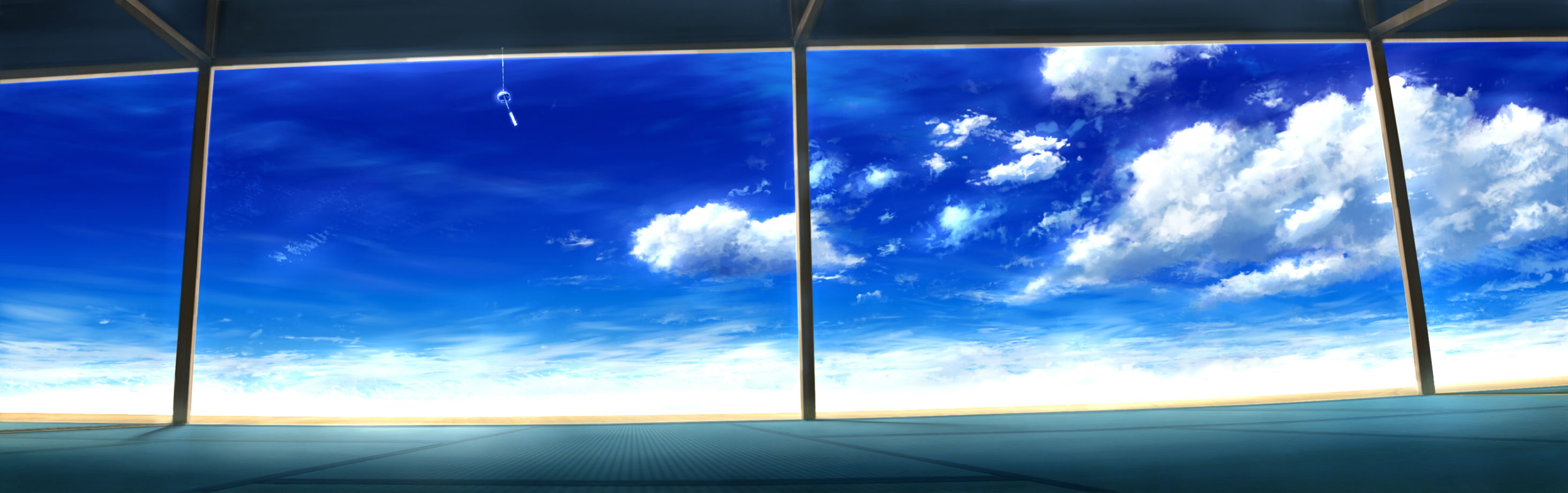 dualscreen, sky, 2K, dual, mks, scenic, multi, original, clouds, HD Wallpaper