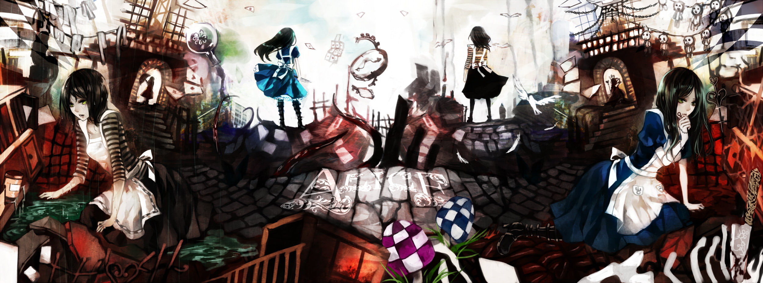 alice, tagme, dualscreen, wonderland, 1080P, apt, mcgee, american, dress, HD Wallpaper