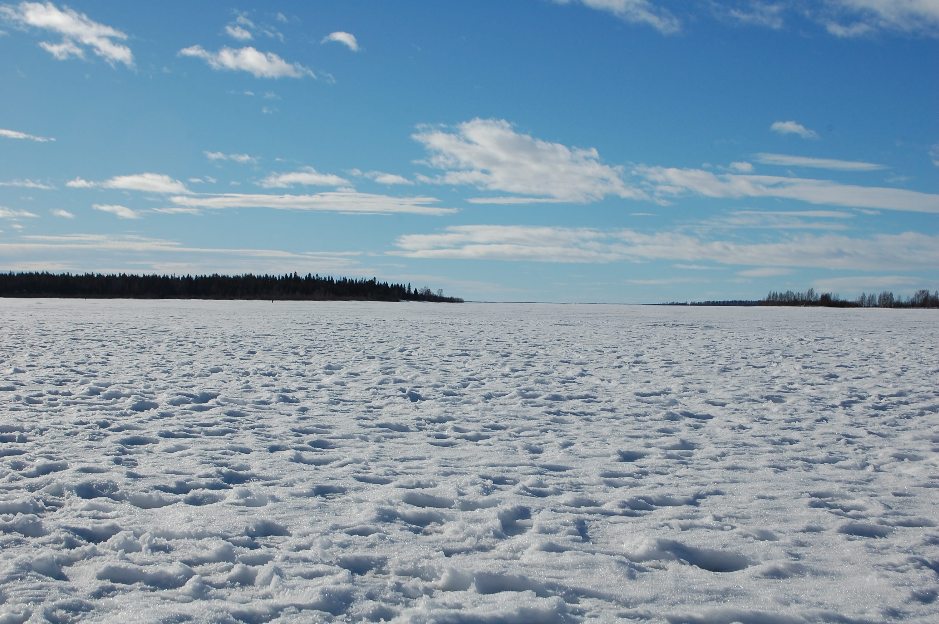 Finland, cold temperature, tranquility, cloud - sky, scenics, plant, landscape, lake, winter, scenics - nature, non-urban scene, Oulu, day, Kemi, beauty in nature, HD Wallpaper