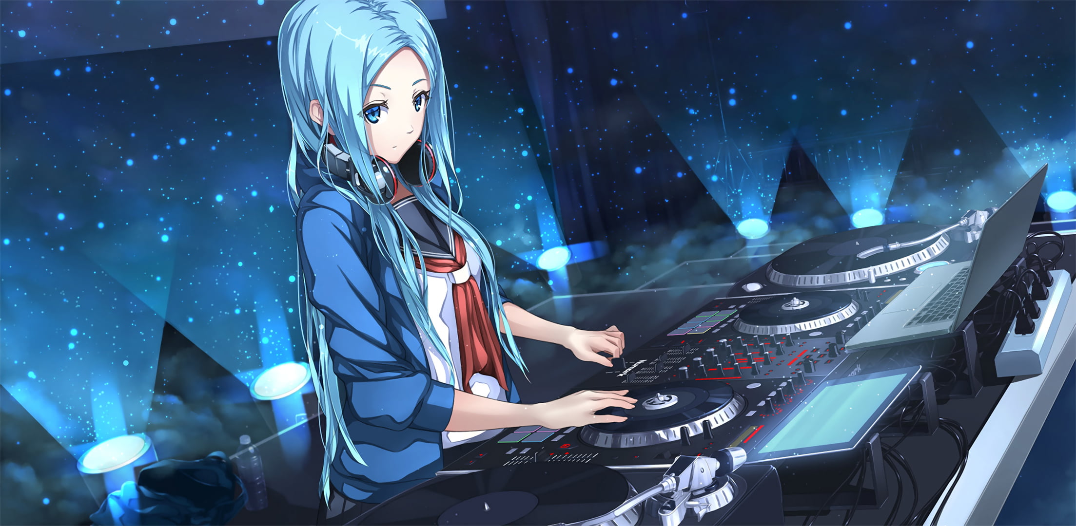 futuristic, caucasian Ethnicity, female, anime, backgrounds, indoors, occupation, young Adult, club Dj, adult, music, one Person, dance And Electronic, HD Wallpaper