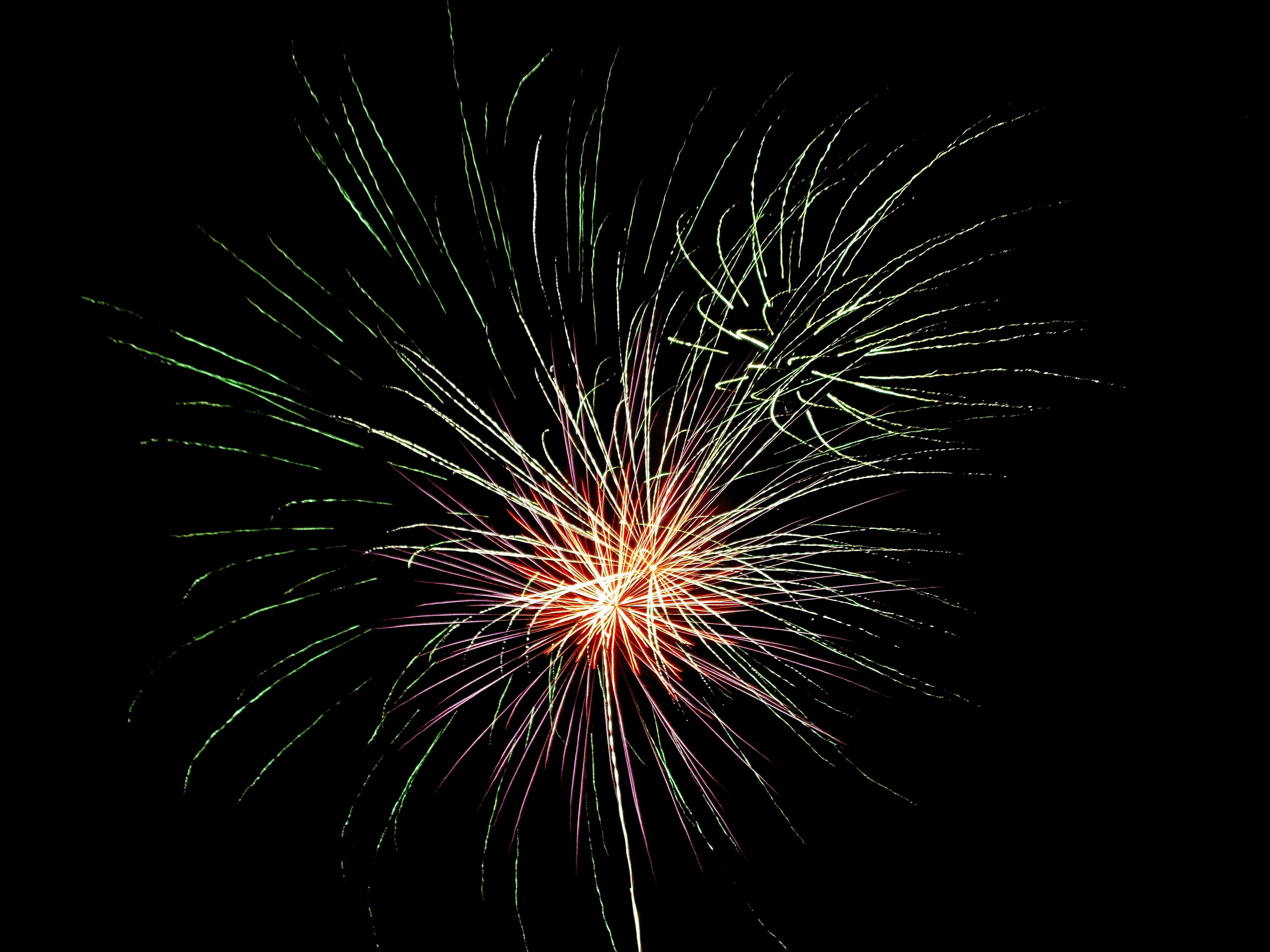july, backgrounds, low angle view, motion, abstract, black Color, fourth of July, sparks, explosion, black background, fun, white, year, fire - Natural Phenomenon, HD Wallpaper