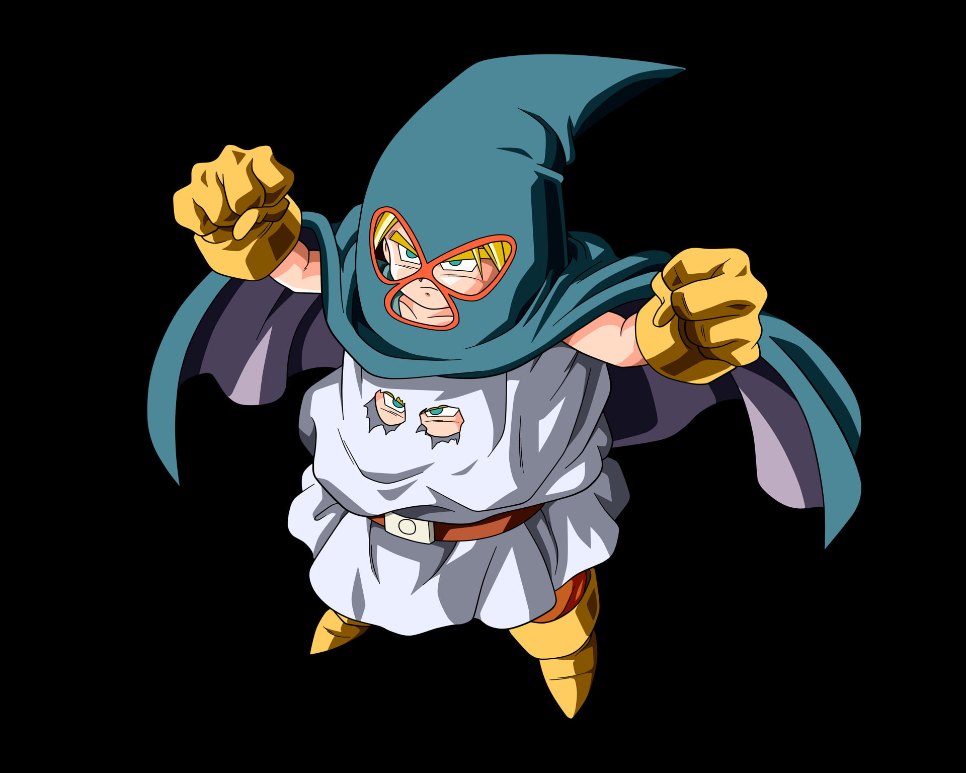 holding, black background, Goten (Dragon Ball), front view, clothing, nature, night, sport, studio shot, outdoors, creativity, Dragon Ball, Trunks (Dragon Ball), HD Wallpaper