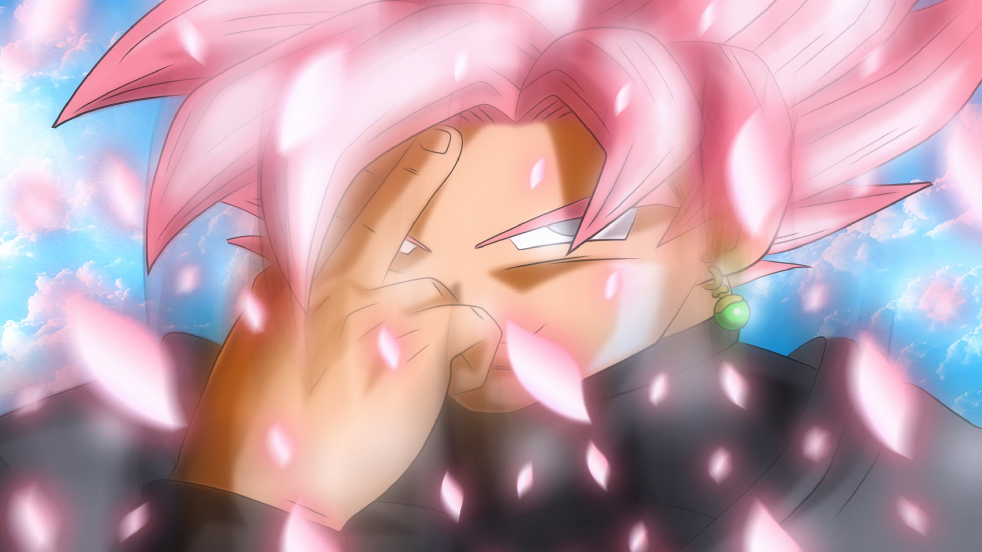 protection, close-up, security, 1080P, creativity, Black (Dragon Ball), no people, pattern, Black Goku, outdoors, day, low angle view, pink color, illuminated, HD Wallpaper