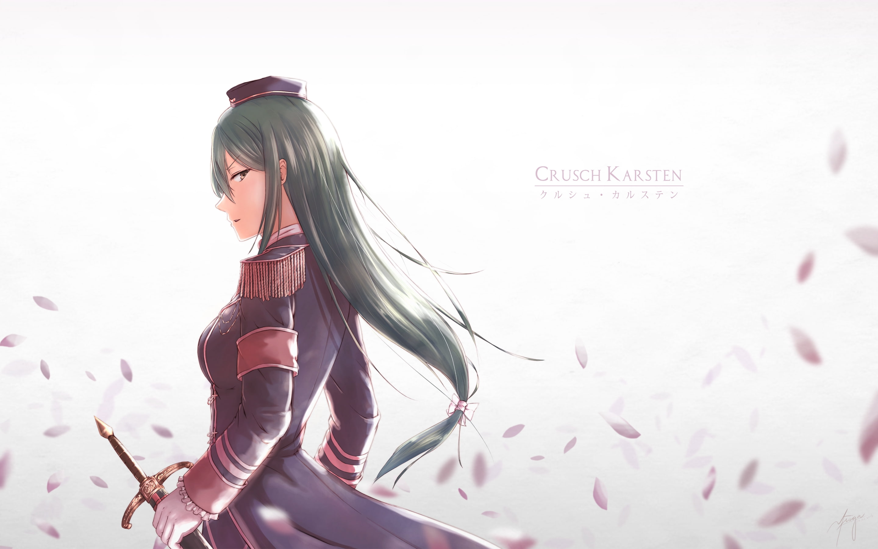 long hair, three quarter length, beautiful woman, adult, lifestyles, leisure activity, women, hair, re: zero, Anime, young adult, crusch karsten, contemplation, HD Wallpaper