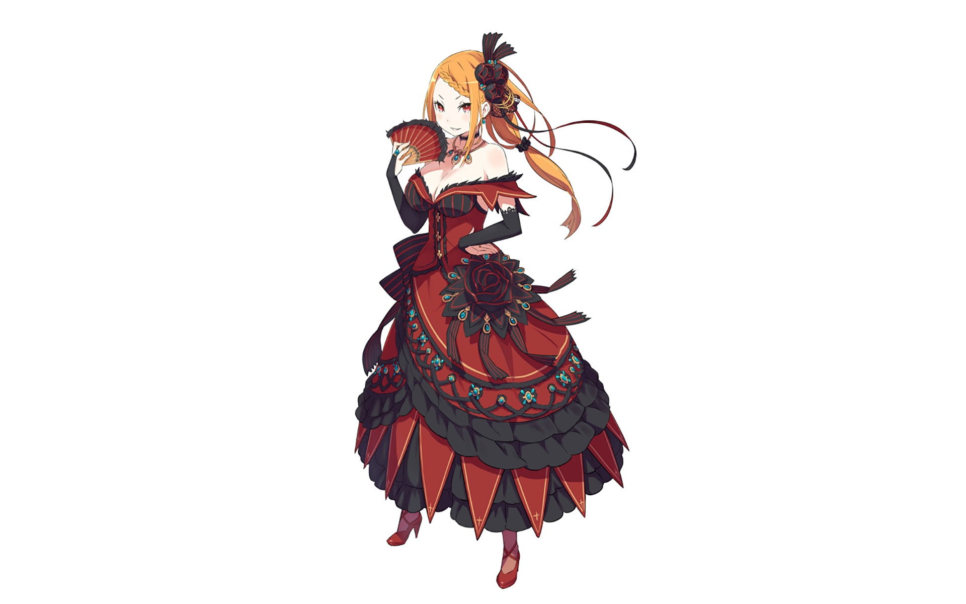 cut out, celebration, full length, human representation, craft, Priscilla Barielle (Re: Zero), anime girls, white background, Re:Zero Kara Hajimeru Isekai Seikatsu, HD Wallpaper