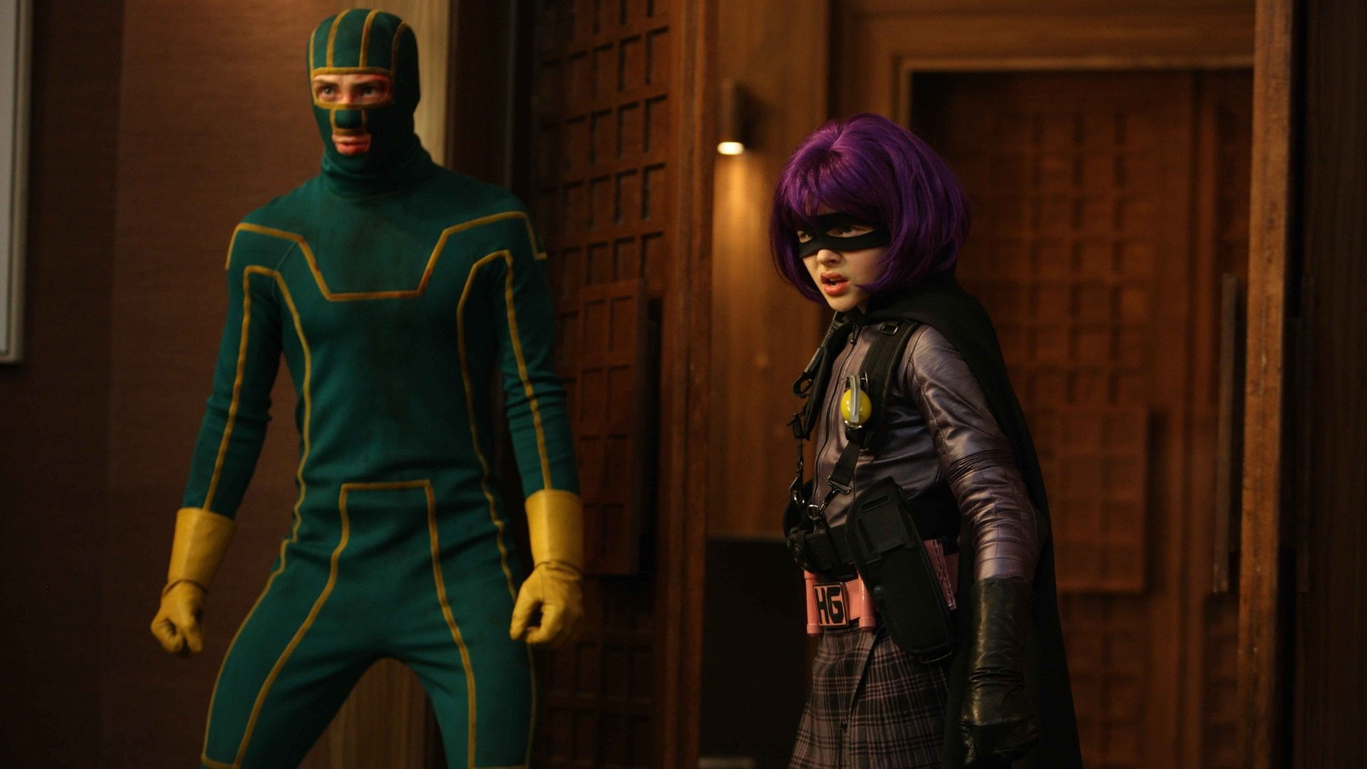 Kick-Ass, Chloë Grace Moretz, Aaron Taylor-Johnson, Hit-Girl (Kick-Ass), 1080P, HD Wallpaper