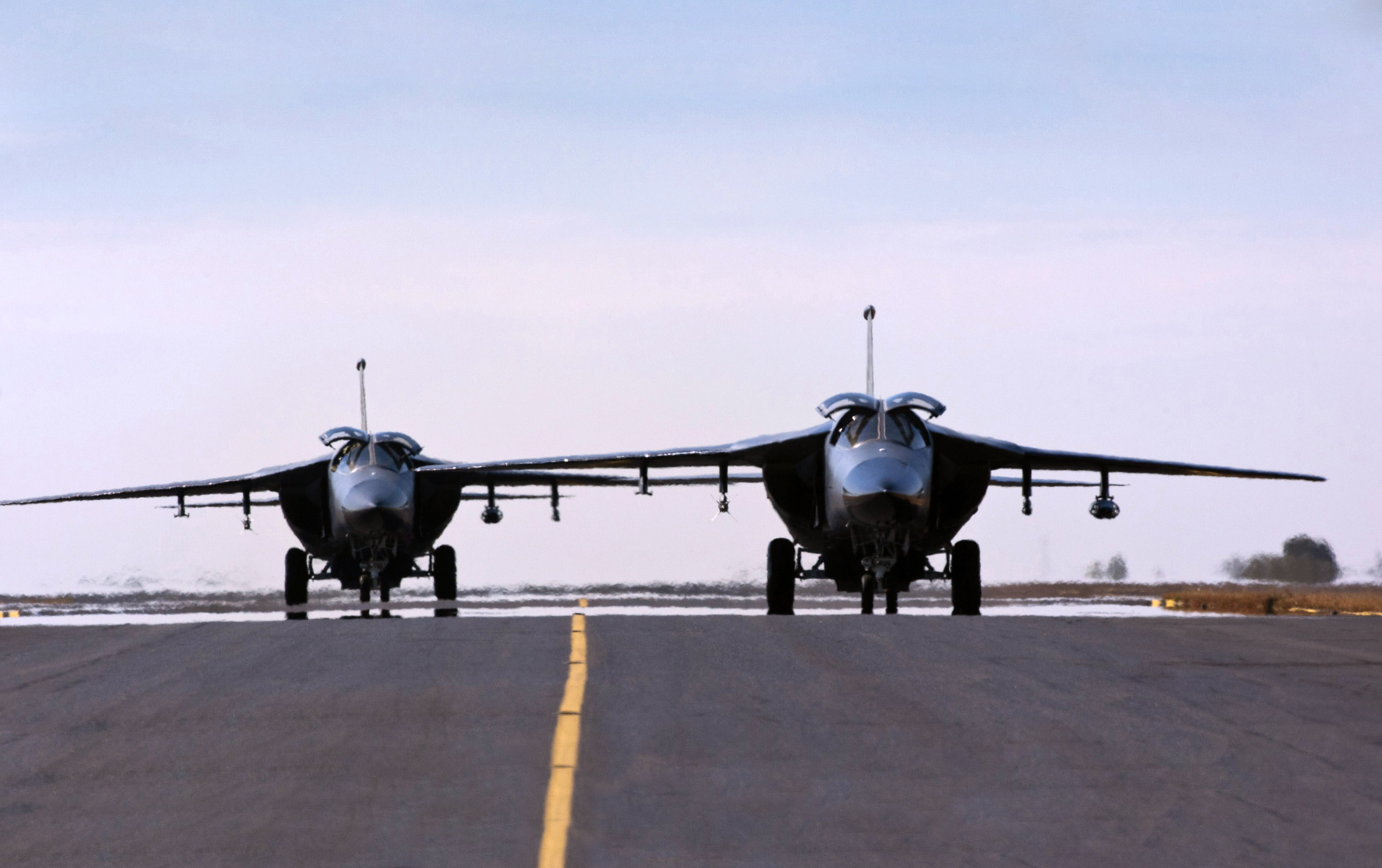 The plane, Anteater, Double, Runway, Multipurpose, USA, Aviation, Earth, BBC, Fighter, 2K, F 111, Two, HD Wallpaper