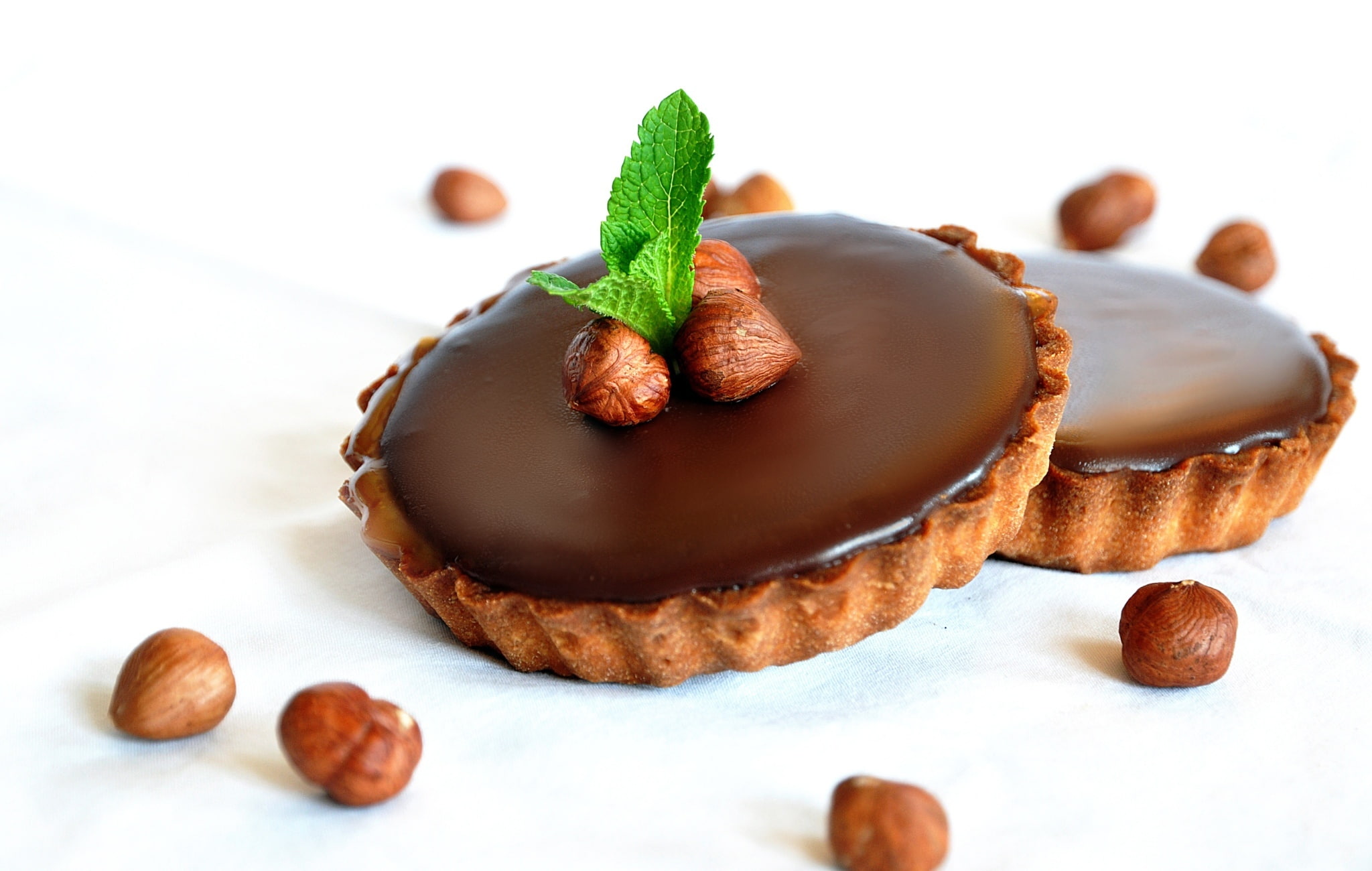 1080P, chocolate, dessert, tart, pie, hazelnut, sweet, food, HD Wallpaper