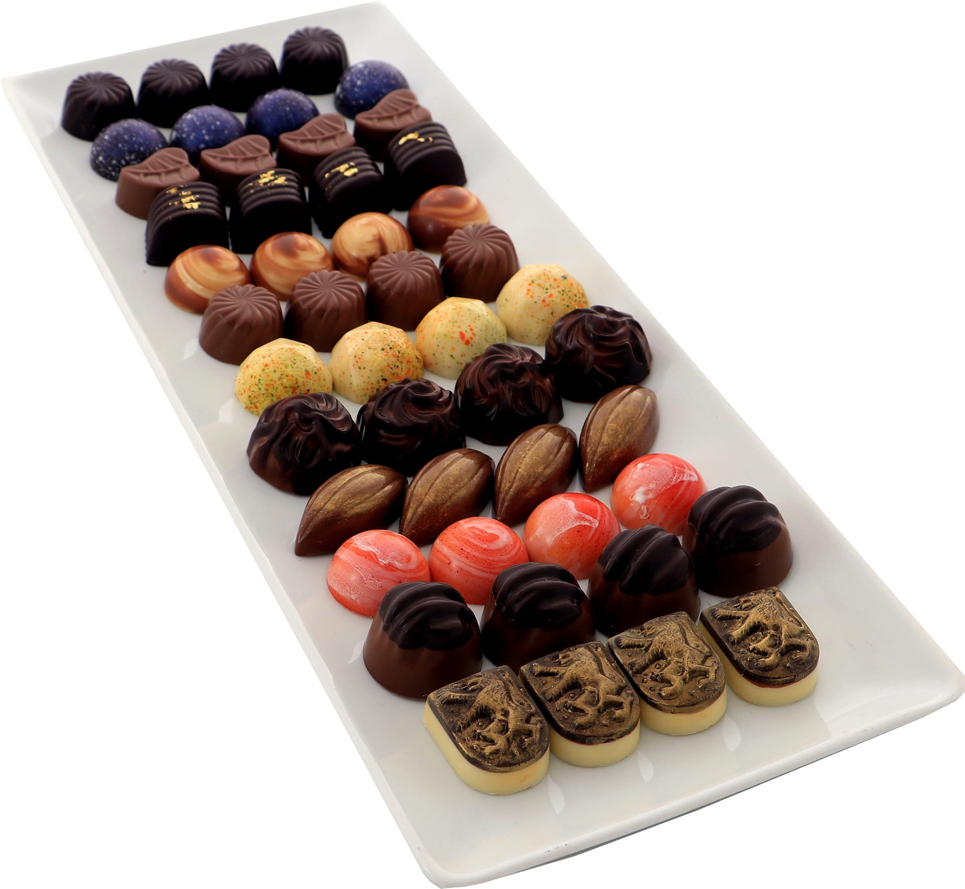 assortment, collection, decorative, temptation, order, plate, belgian, tasty, indoors, truffles, copy space, multi colored, no people, food, dark, gift, HD Wallpaper