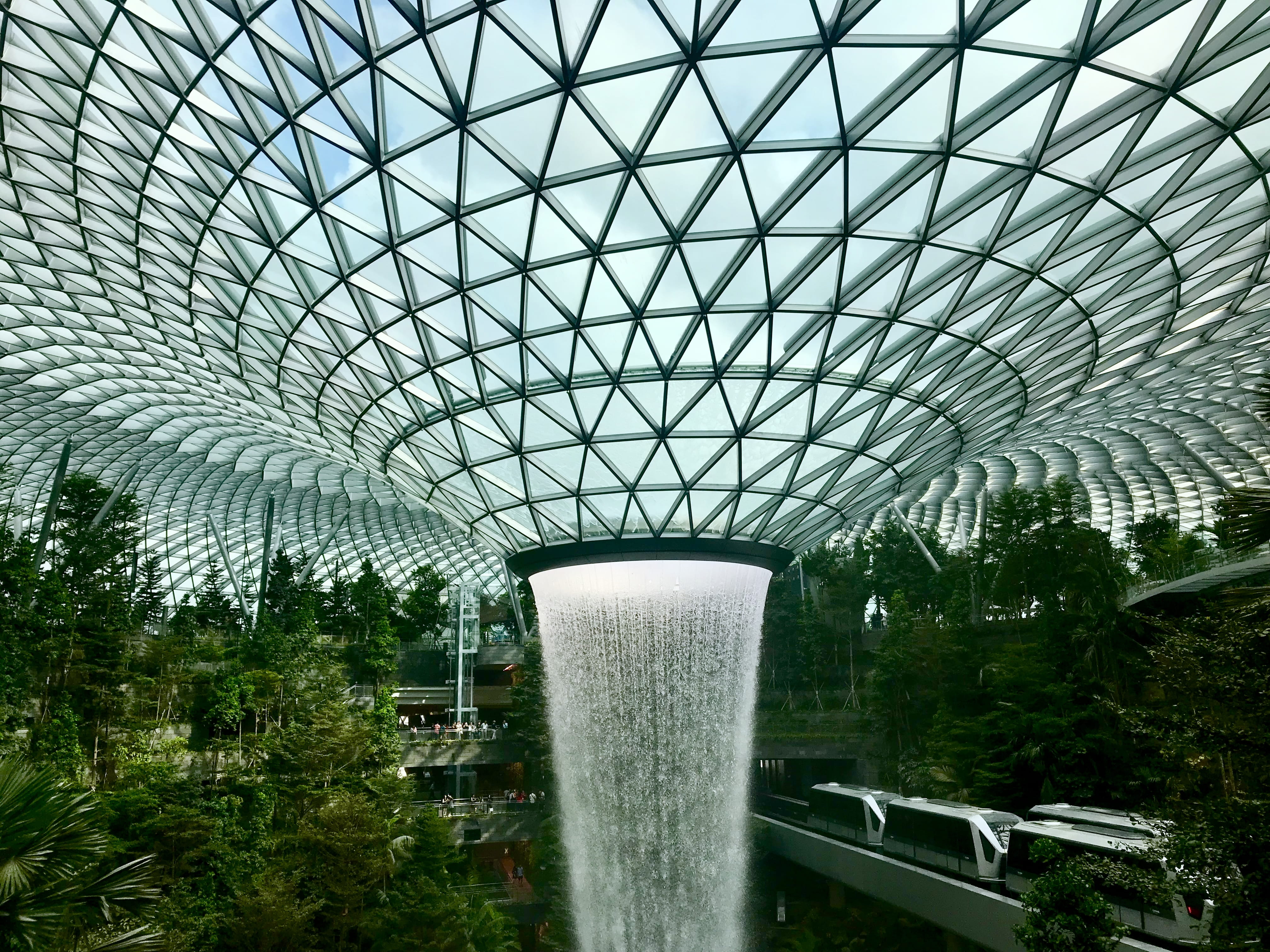 singapore, water, porch, arbour, day, tree, modern, rural, glass - material, mode of transportation, architecture, countryside, outdoors, no people, sky, HD Wallpaper