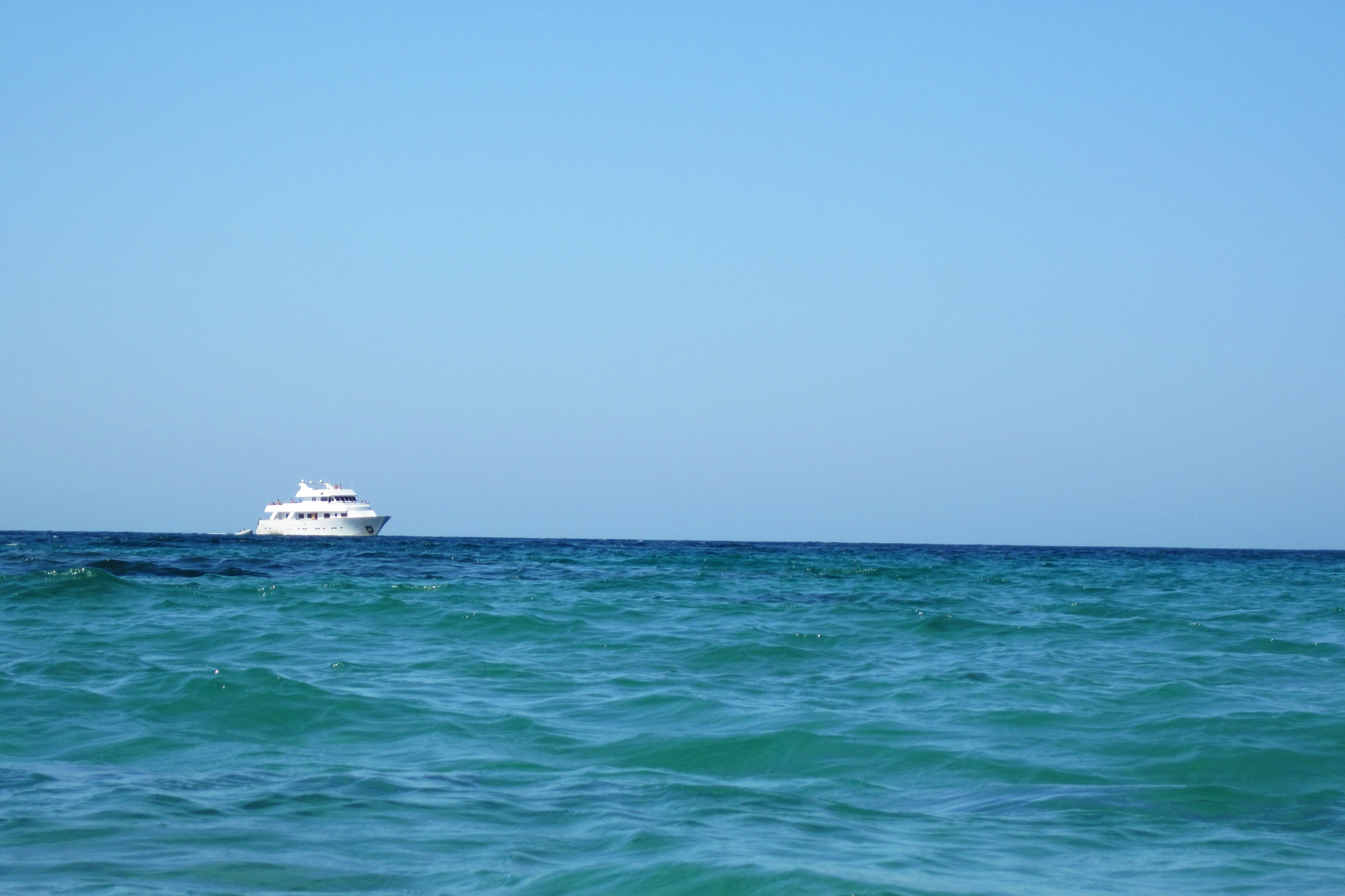 cruise ship, wave, sailing, blue, leisure, clear sky, outdoors, yachting, open, body, mode of transportation, boat, sailboat, vessel, transportation, passenger craft, HD Wallpaper