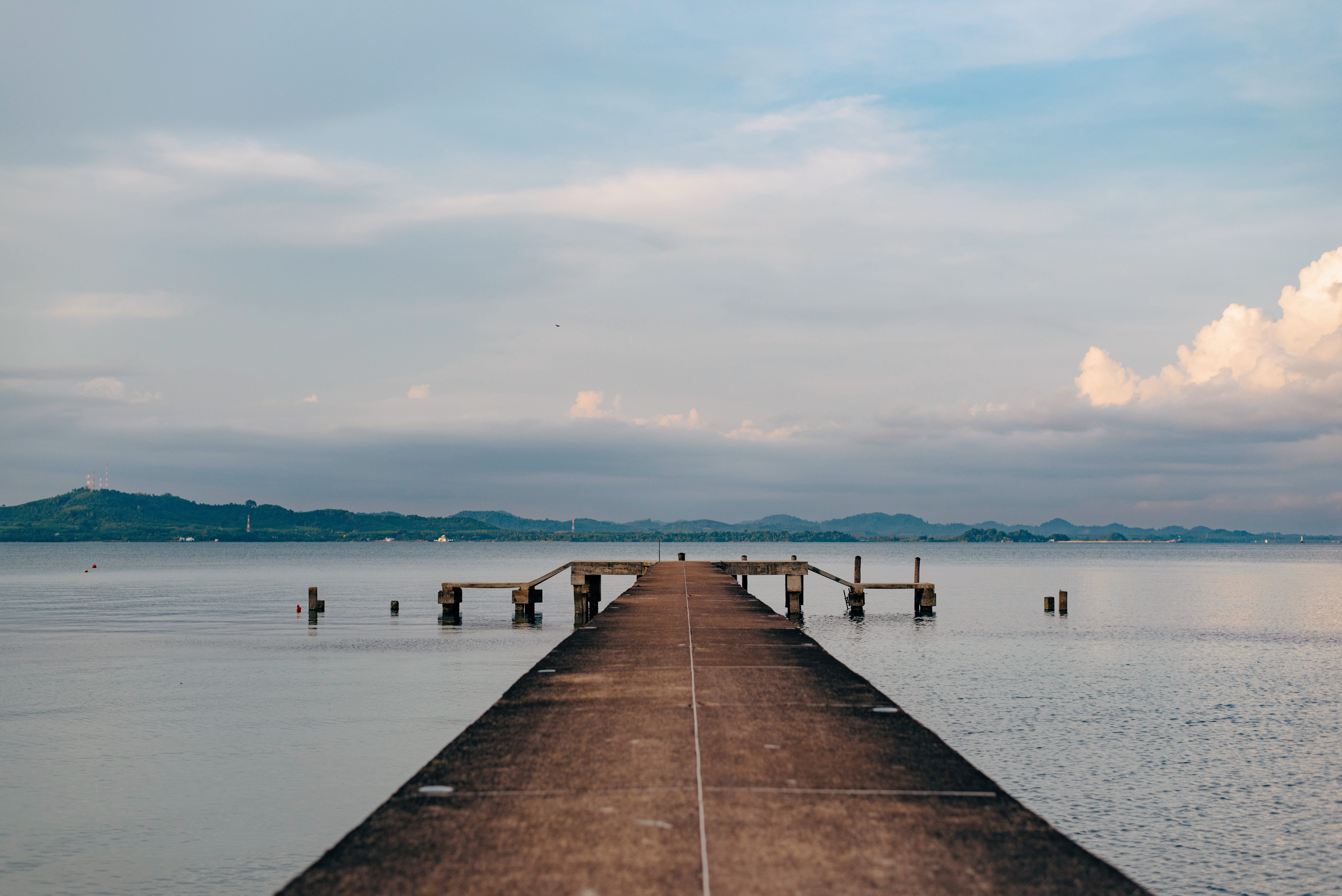 tropical, brown, yatch, tranquility, jungle, dusk, mountain, direction, body, the way forward, forest, dock, land, sunset, day, wooden, outside, sea, daytime, HD Wallpaper