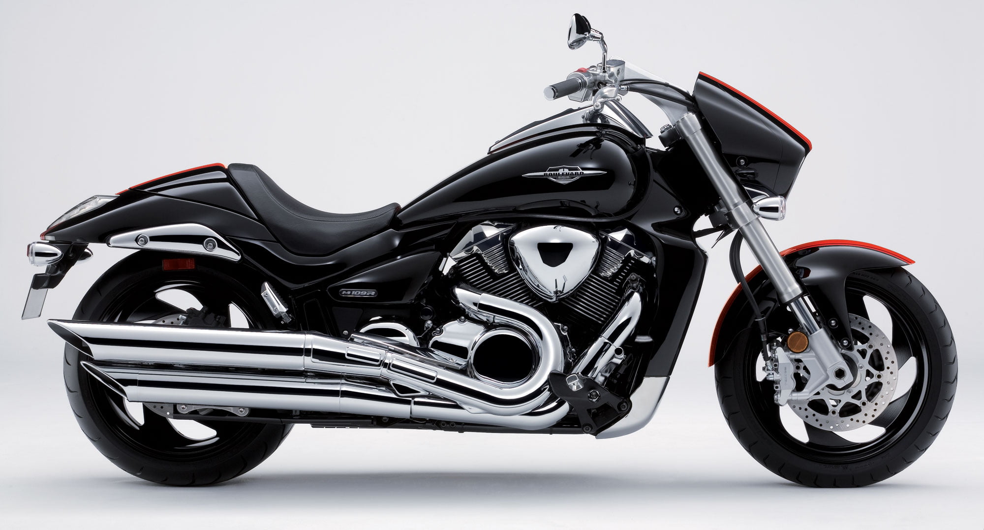 1080P, m109r, cut out, gray, silver colored, wheel, motorsport, 2012, black color, suzuki, boulevard, sport, riding, tire, studio shot, chrome, single object, HD Wallpaper