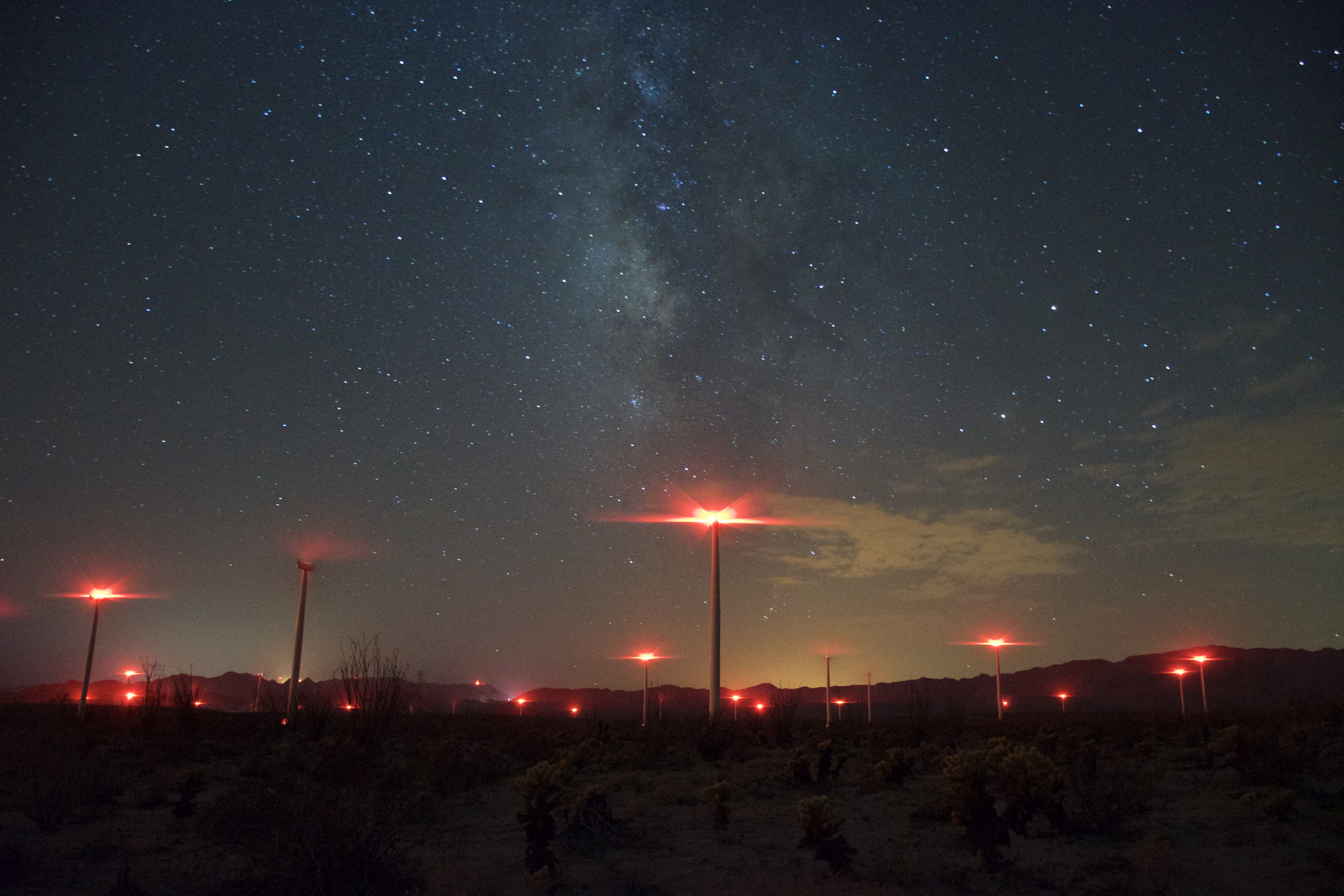 star field, star, lights, astronomy, nature, night sky, sky, light, galaxy, mill, outdoors, windmills, way, ocotillo, no people, scenics - nature, united states, HD Wallpaper
