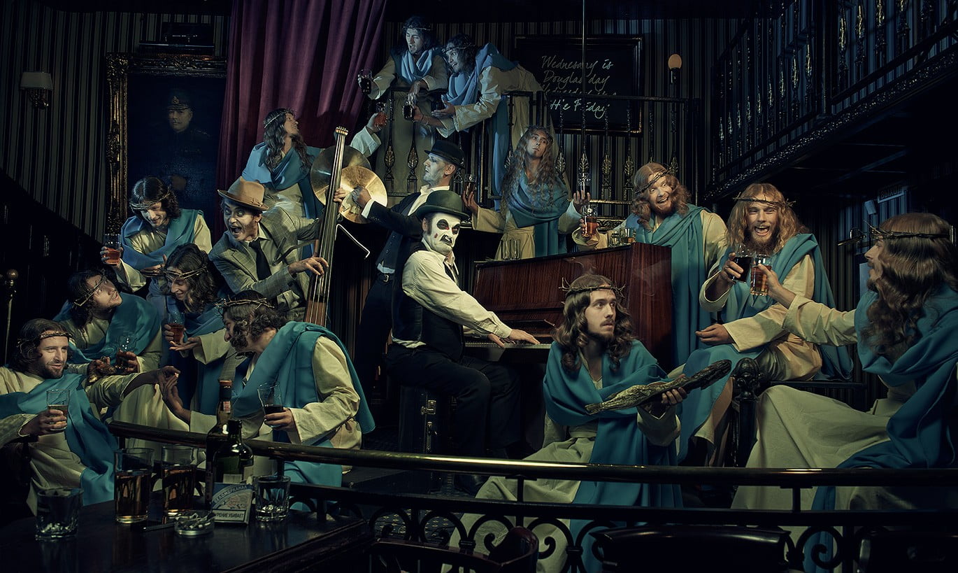 720P, assorted, ceramic, real people, men, The Tiger Lillies, stage, Brechtian Cabaret, architecture, built structure, Banging in the Nails, large group of people, HD Wallpaper