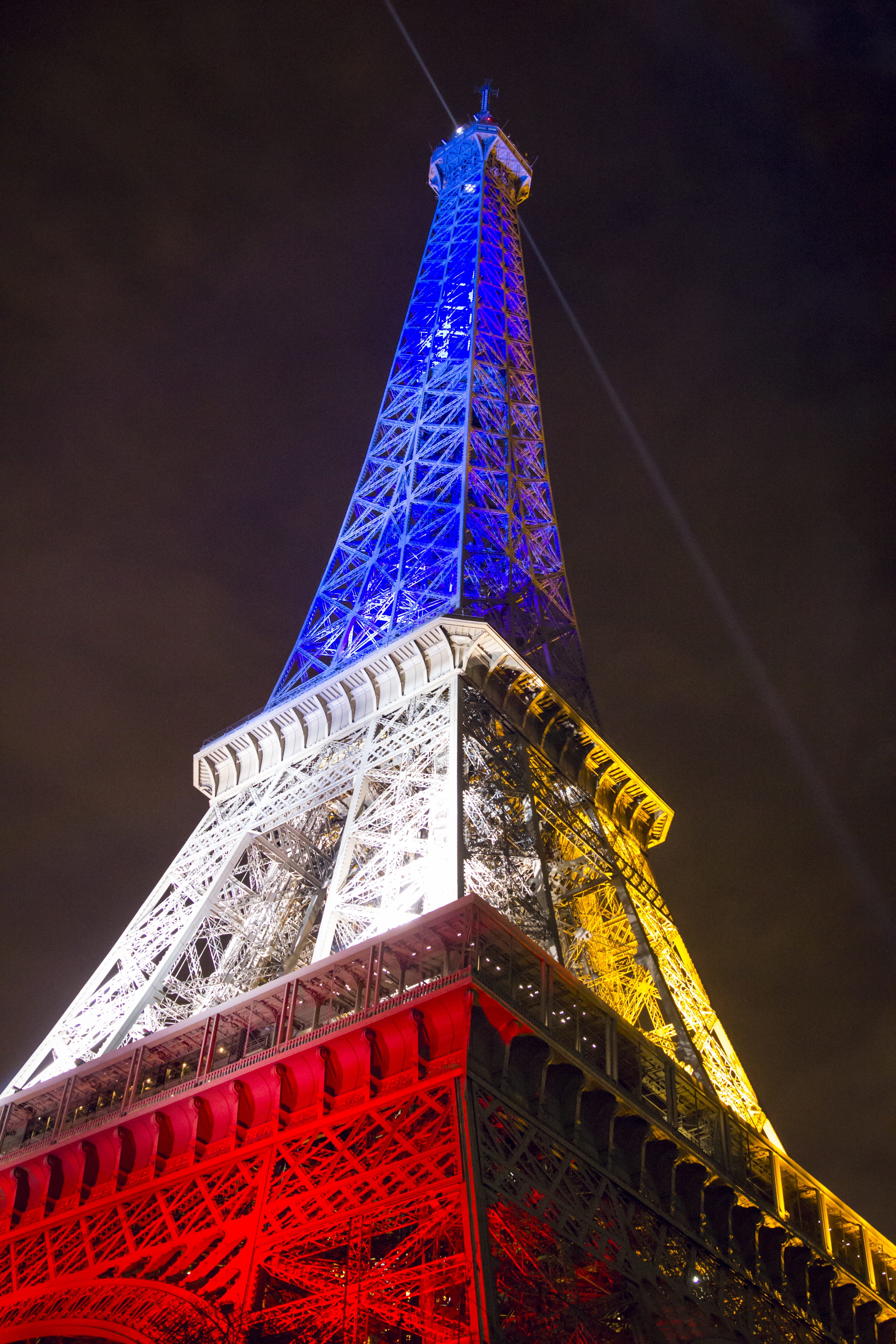 sky, Paris, no people, 5K, nature, building, travel, outdoors, paris france, spire, tall - high, europe, architectural feature, eiffel, night, red, city, Phone HD Wallpaper
